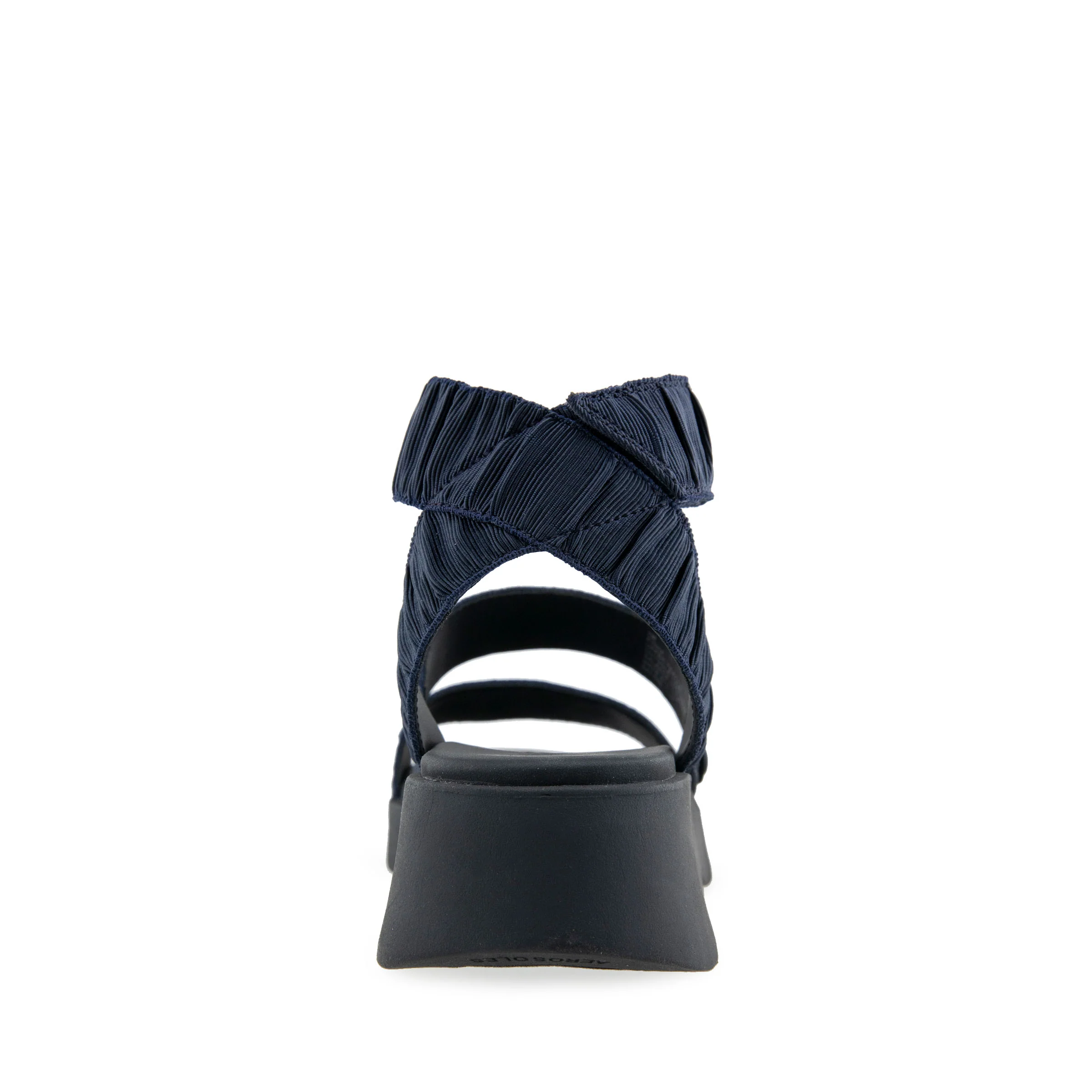 Fiona Sandal Sport | Navy Rouched Elastic Fabric - Image 4