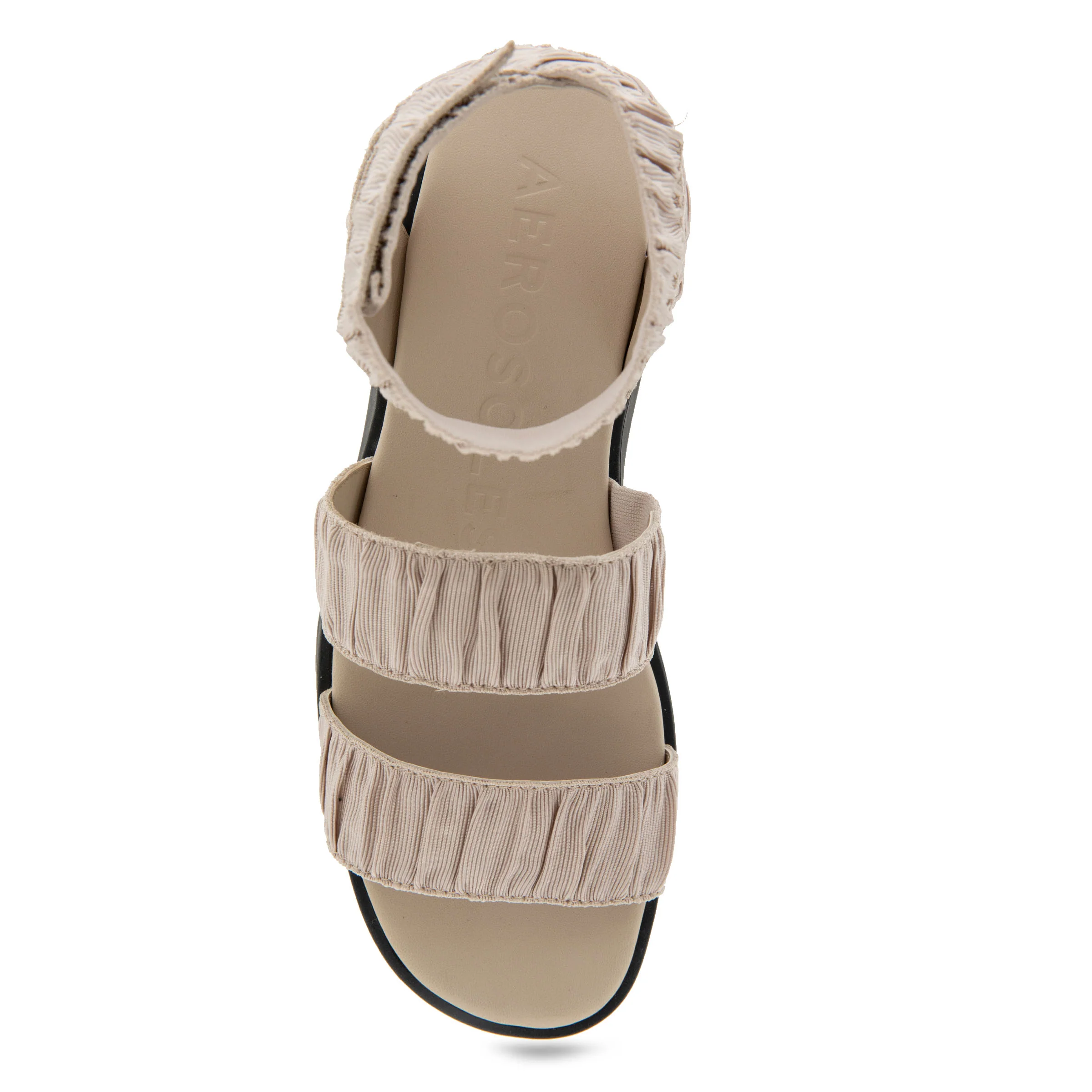 Fiona Sandal Sport | Stone Rouched Elastic Fabric - Image 3