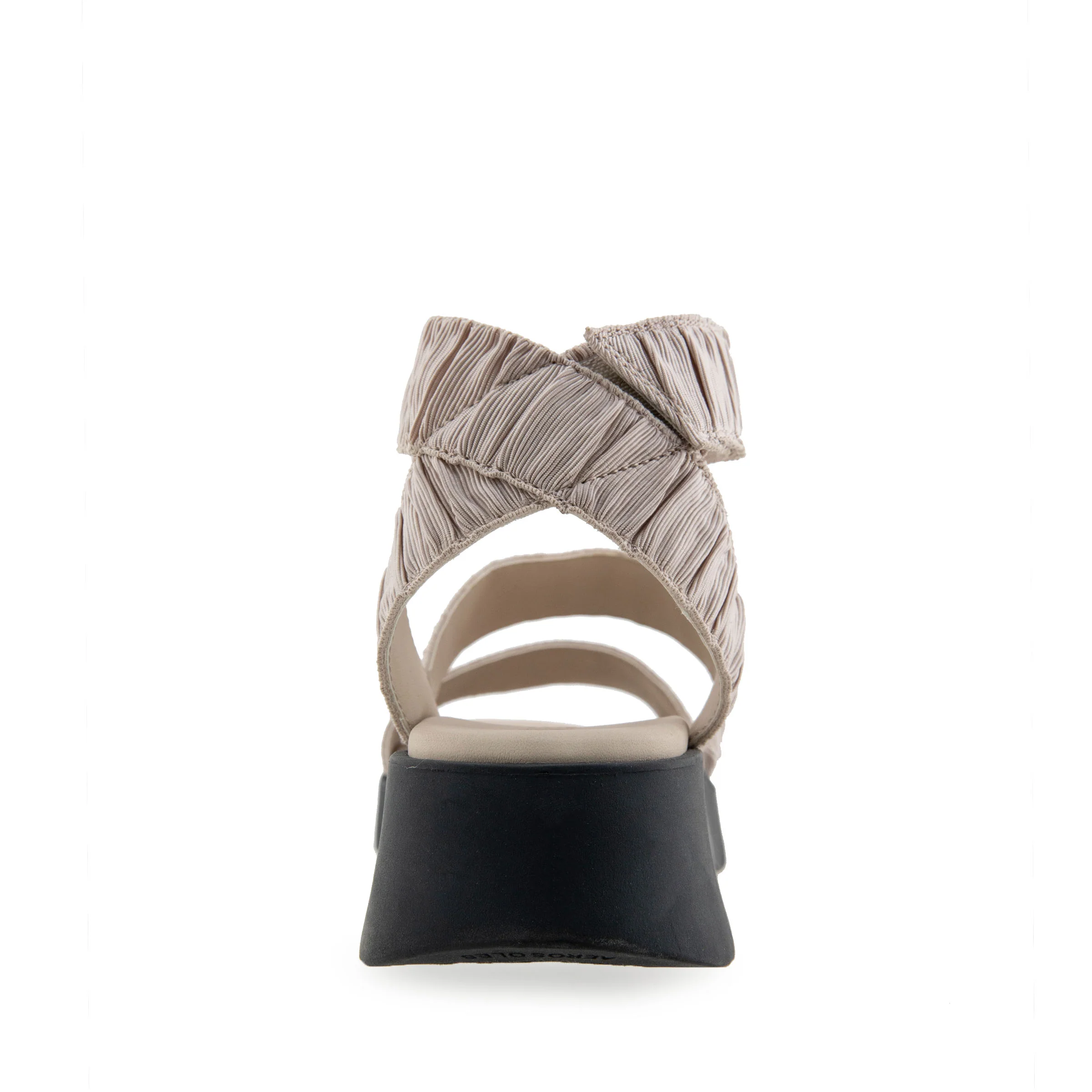 Fiona Sandal Sport | Stone Rouched Elastic Fabric - Image 4