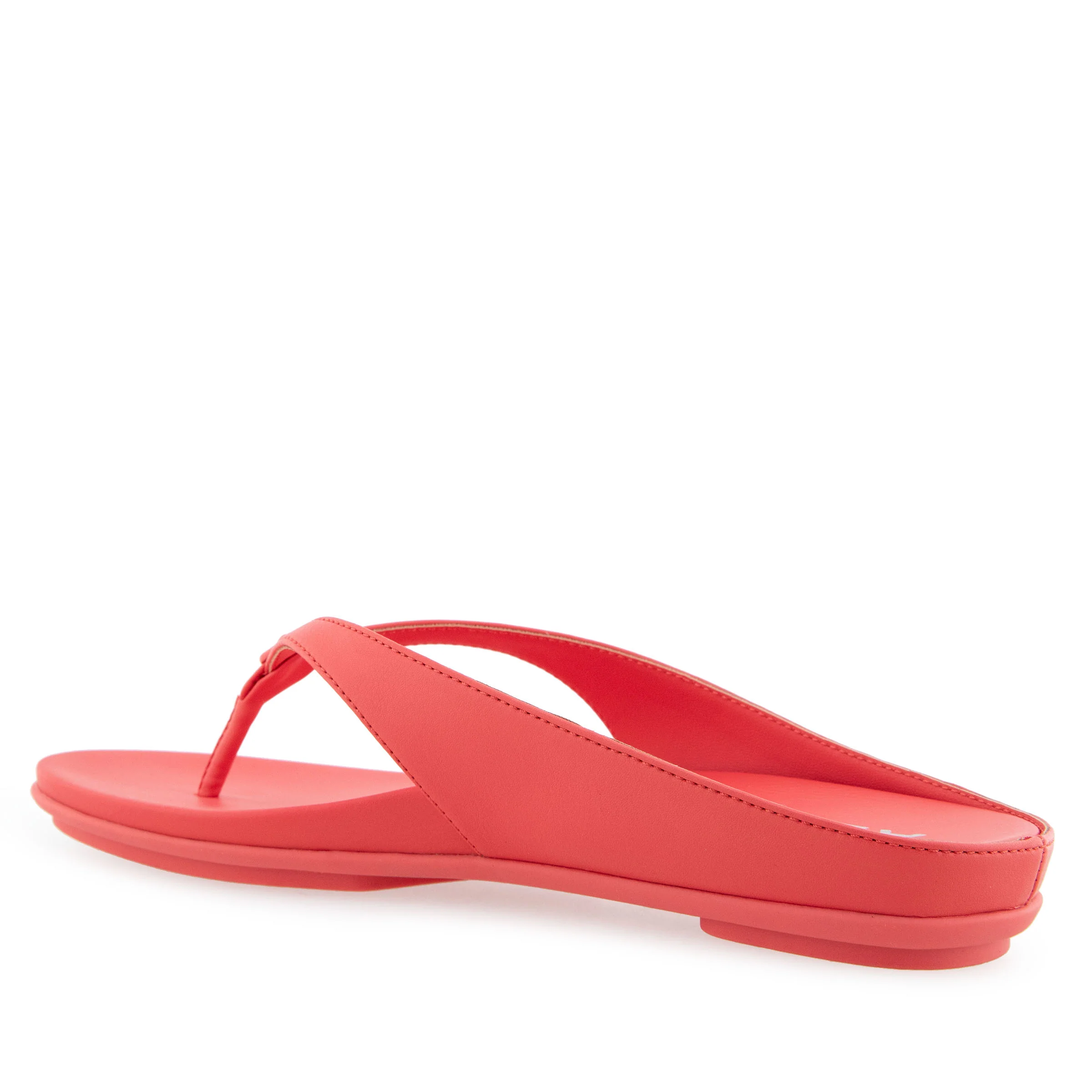 Fisher Sandal Flat | Coral Faux Leather - Image 2