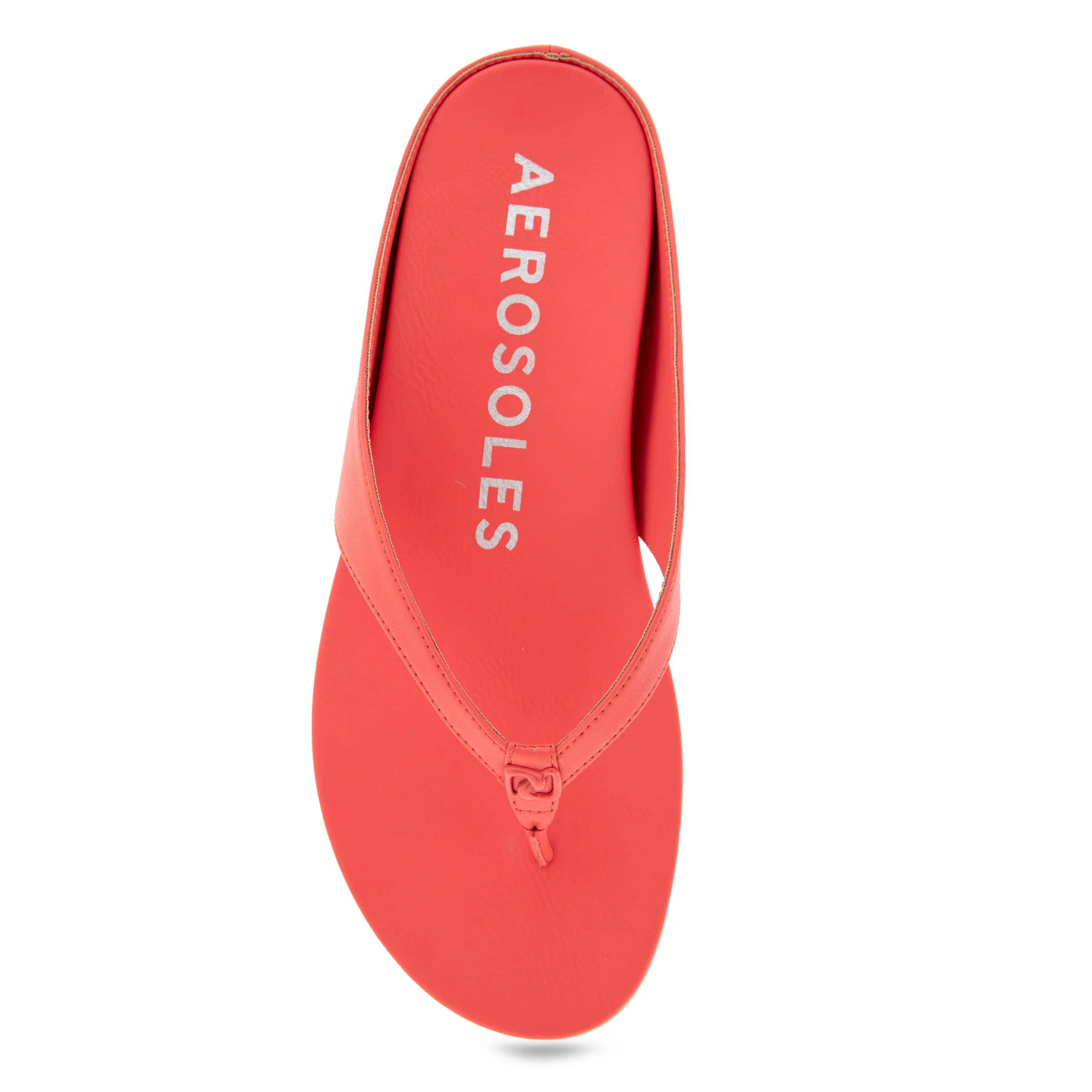Fisher Sandal Flat | Coral Faux Leather - Image 3