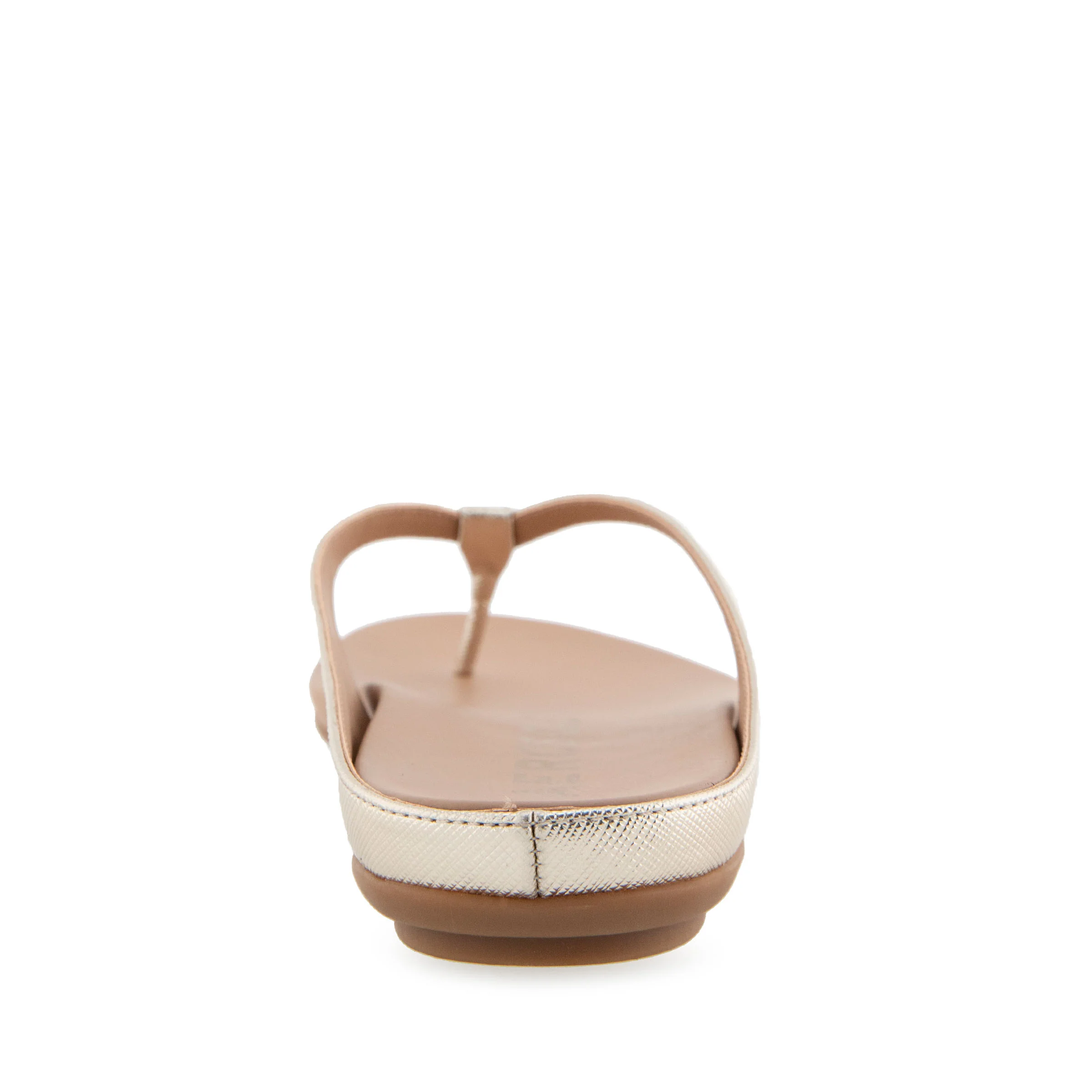 Fisher Sandal Flat | Gold Metallic Textured Faux Leather - Image 4