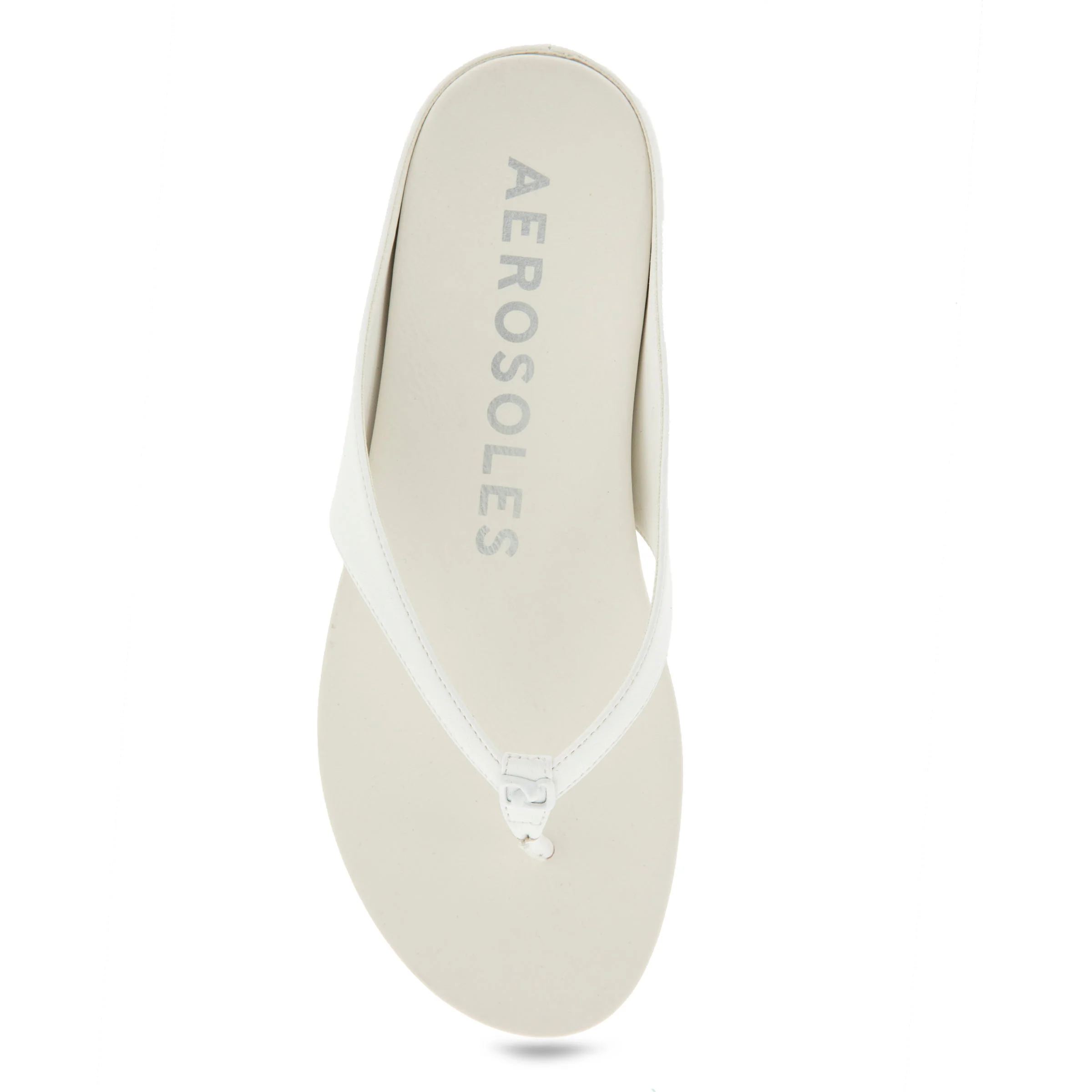 Fisher Sandal Flat | White Faux Leather - Image 3