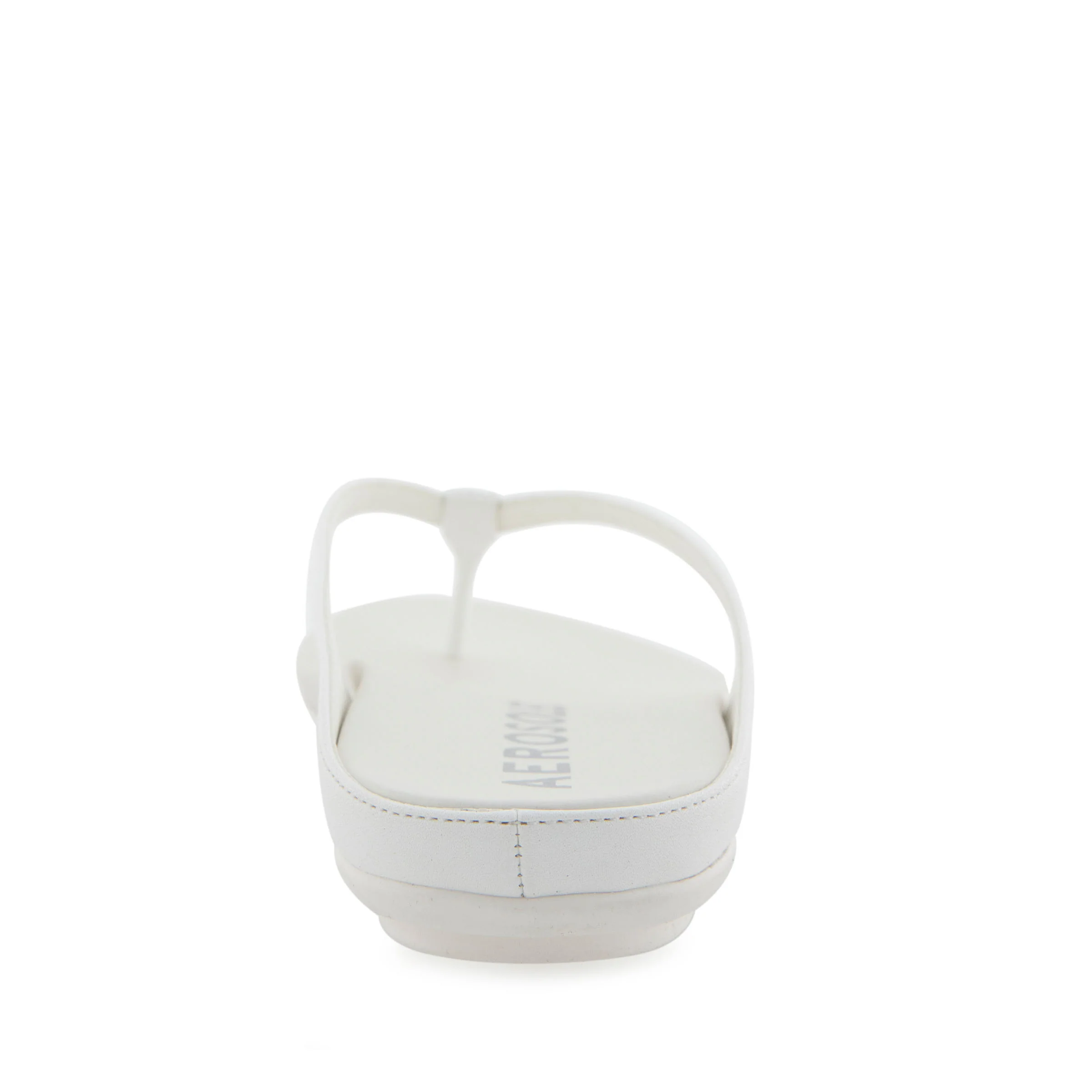 Fisher Sandal Flat | White Faux Leather - Image 4