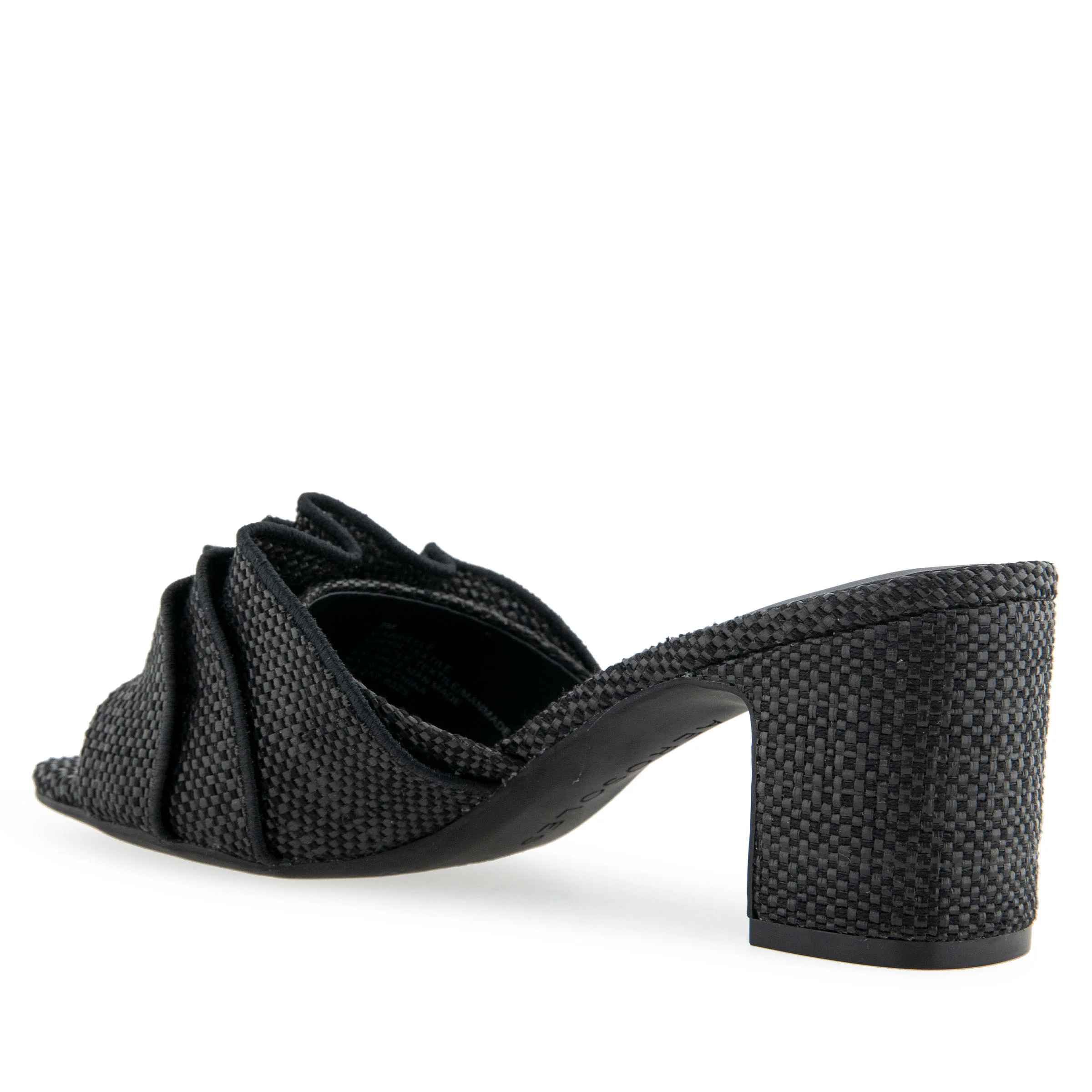 Gabrielle Sandal Block Heel | Black Raffia - Image 2