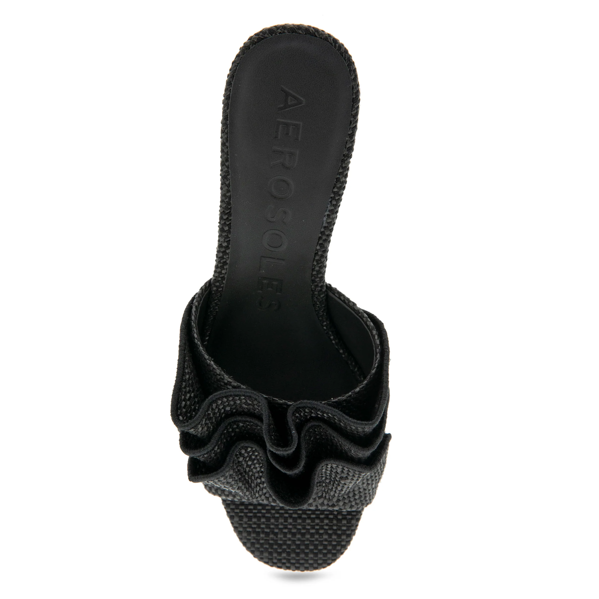 Gabrielle Sandal Block Heel | Black Raffia - Image 3