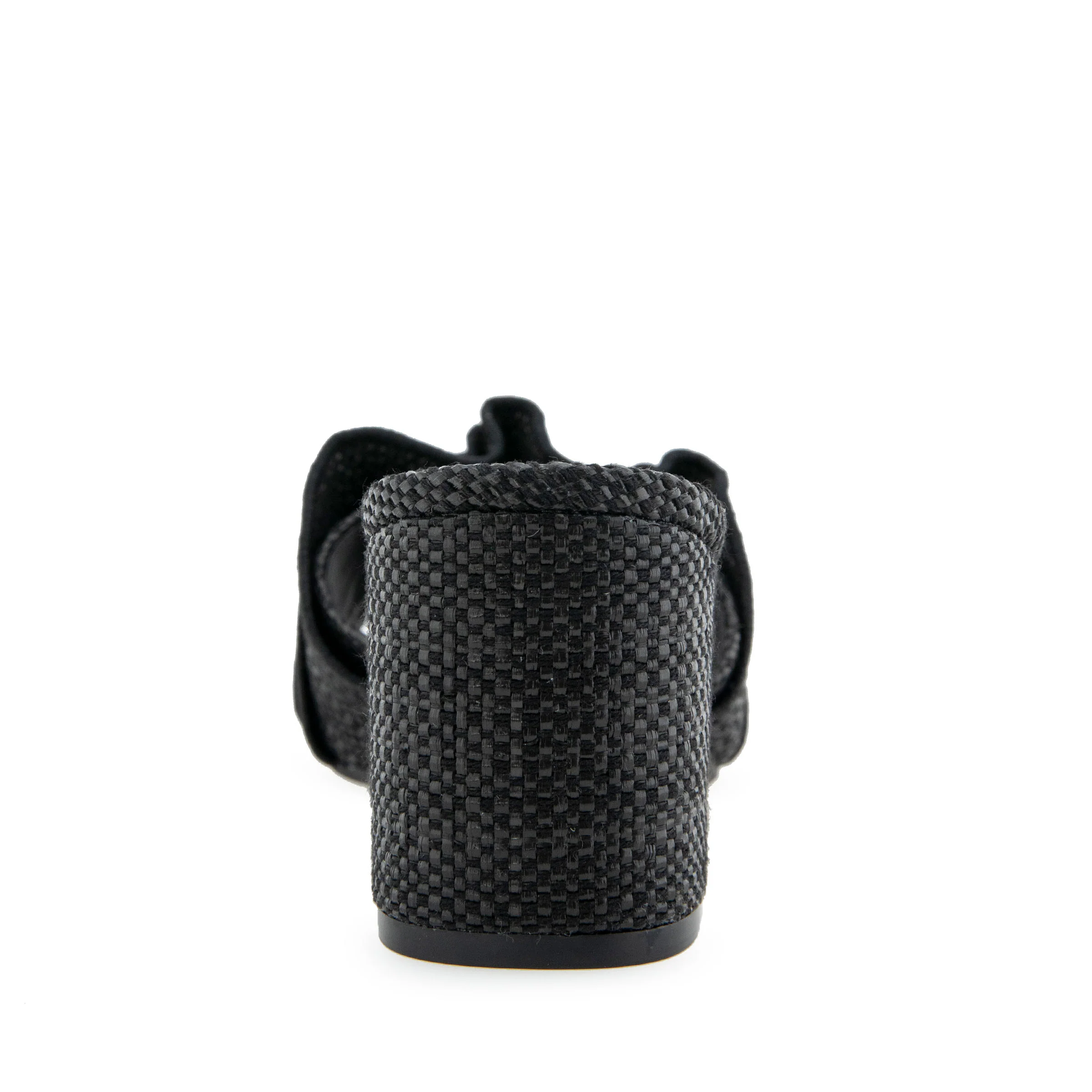 Gabrielle Sandal Block Heel | Black Raffia - Image 4