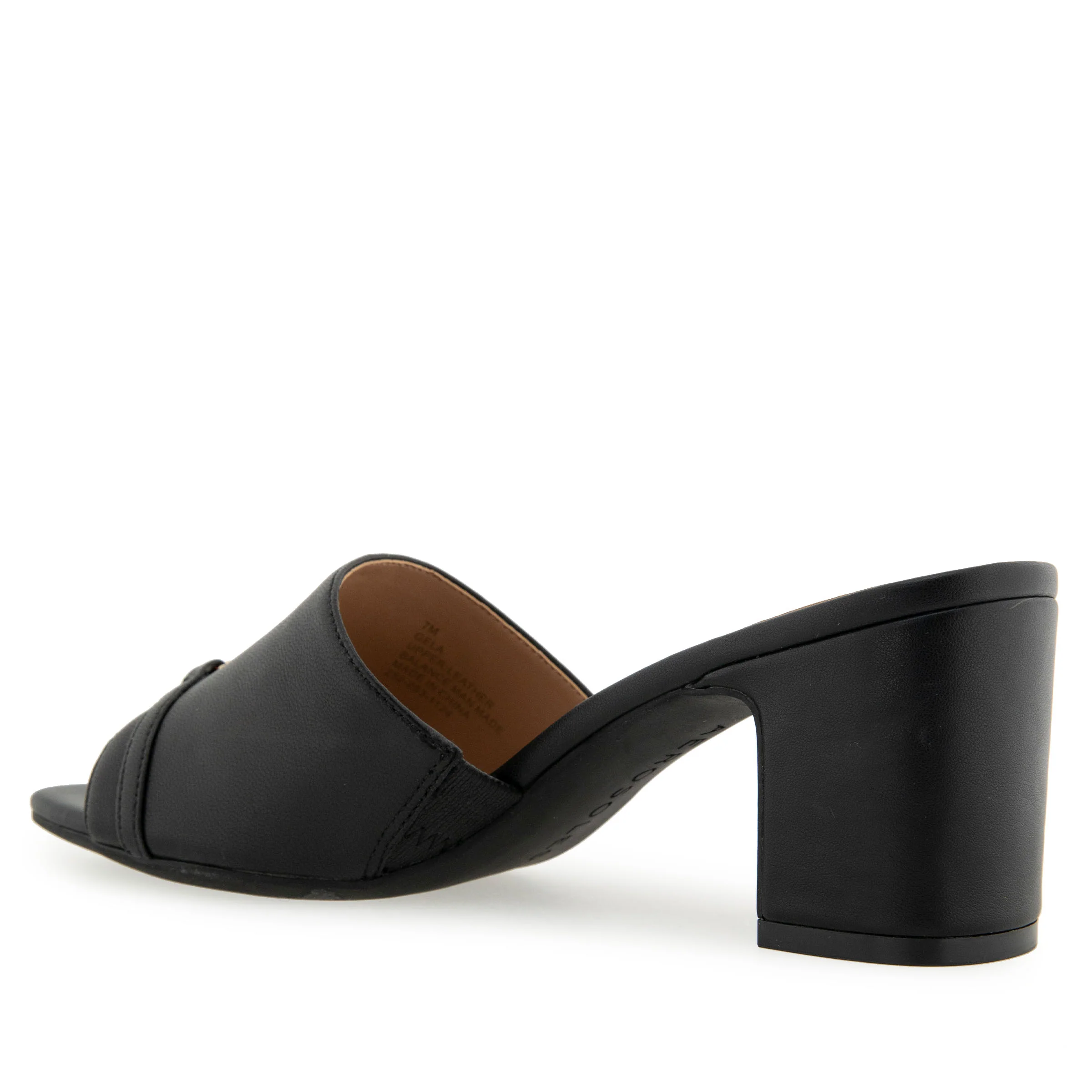 Gela Sandal Dress Block Heel | Black Leather - Image 2