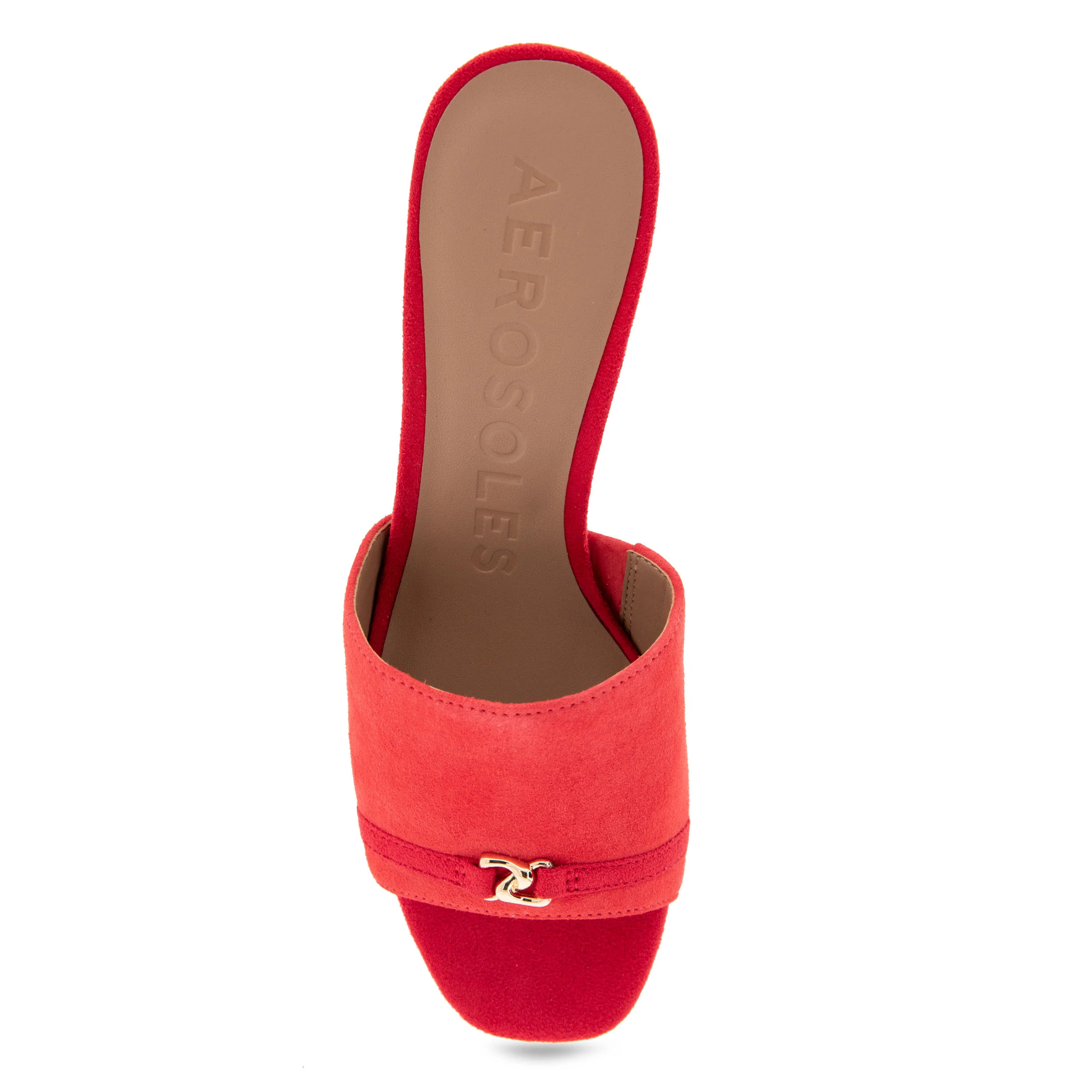 Gela Sandal Dress Block Heel | Coral Suede - Image 3
