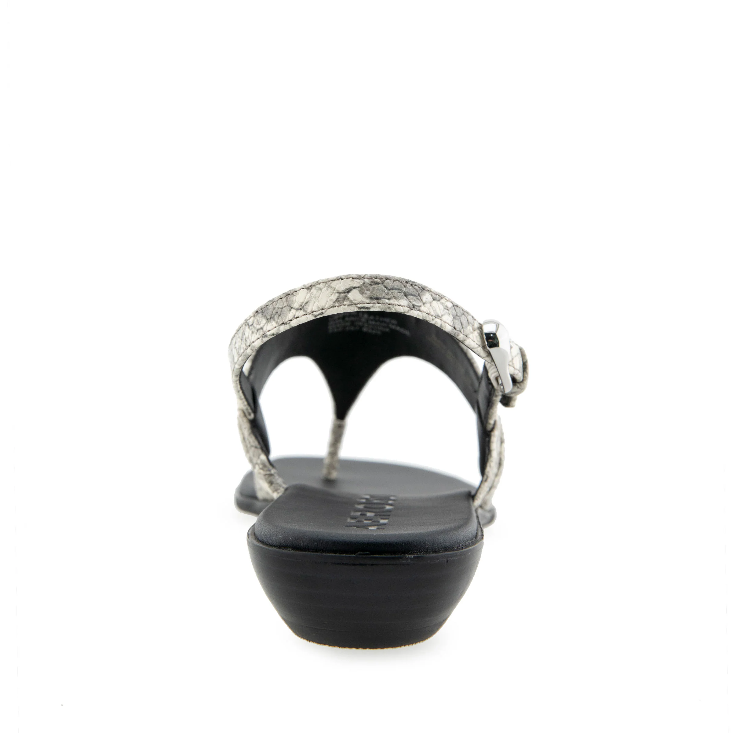 Gemal Sandal Flat | Roccia Embossed Snake Print Leather - Image 4
