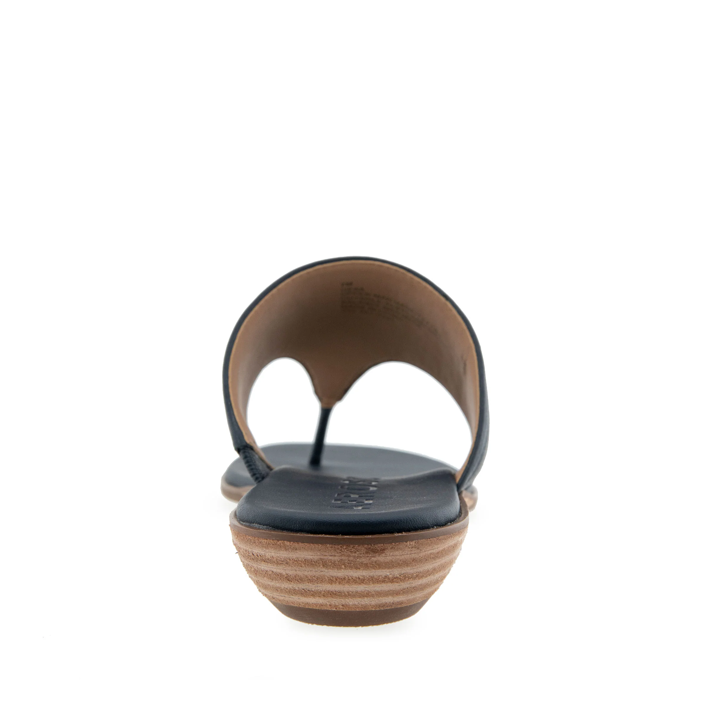 Gesa Sandal Flat | Eggnog/Navy Stripe Textured Fabric - Image 4