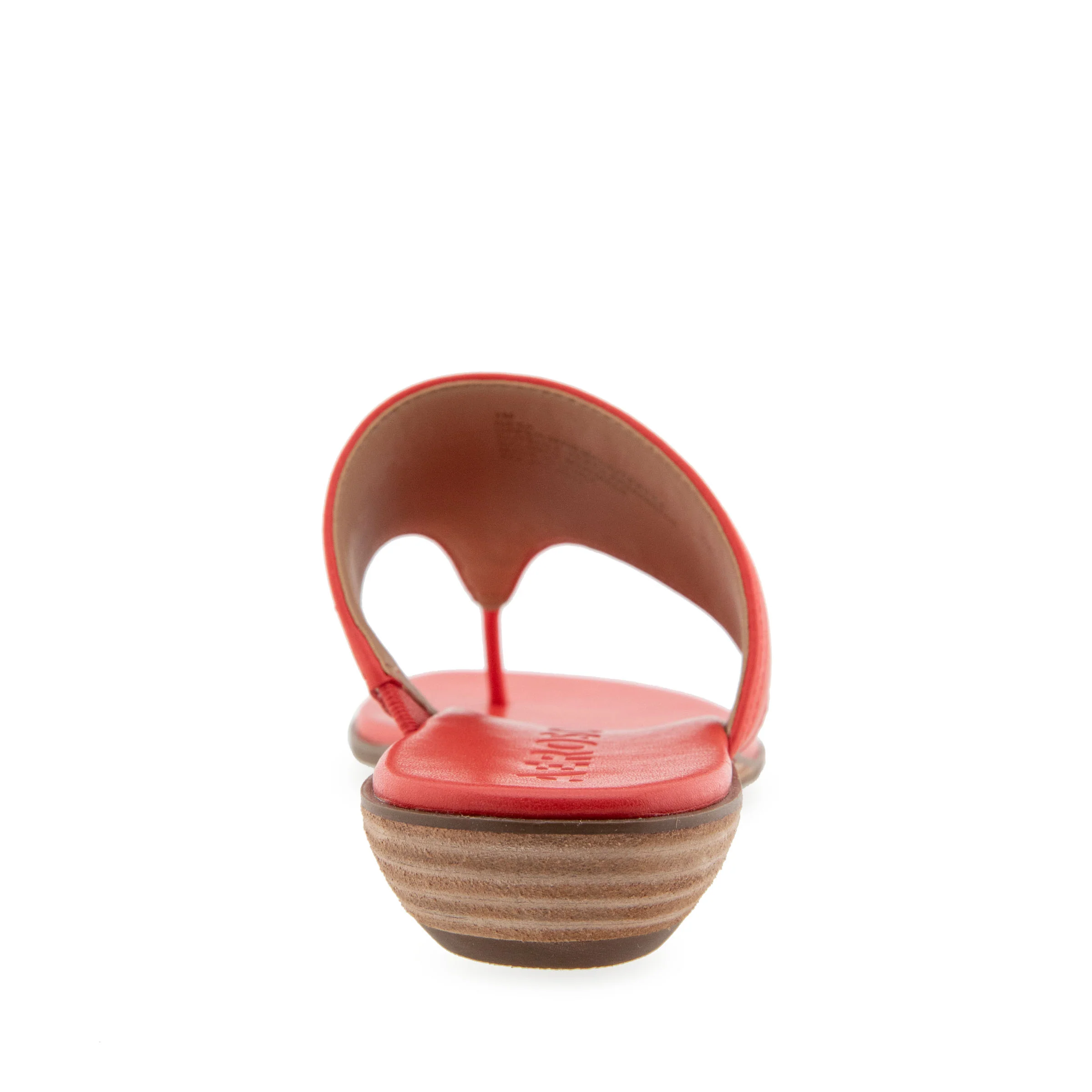 Gesa Sandal Flat | Eggnog/Racing Red Stripe Textured Fabric - Image 4