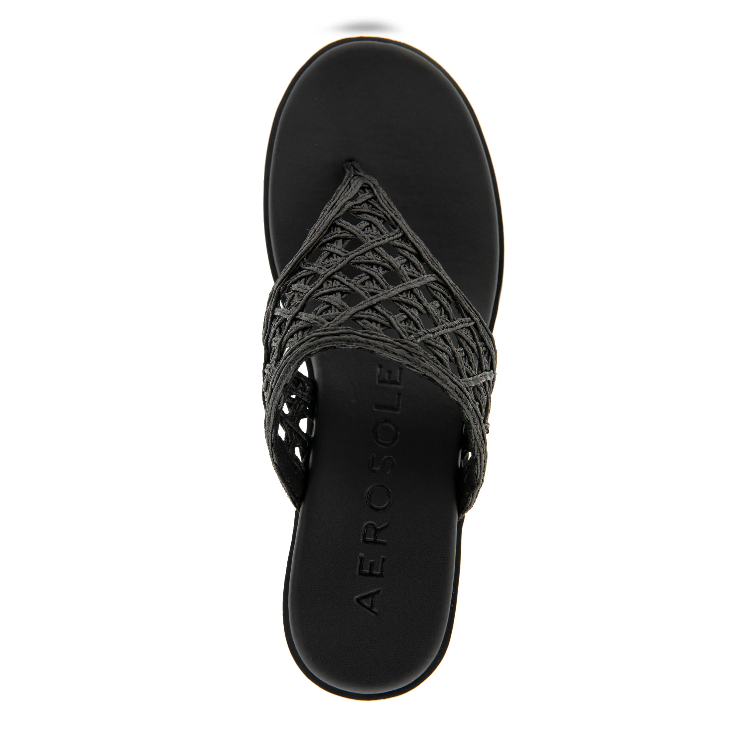 Ivie Sandal Wedge | Black Raffia - Image 3