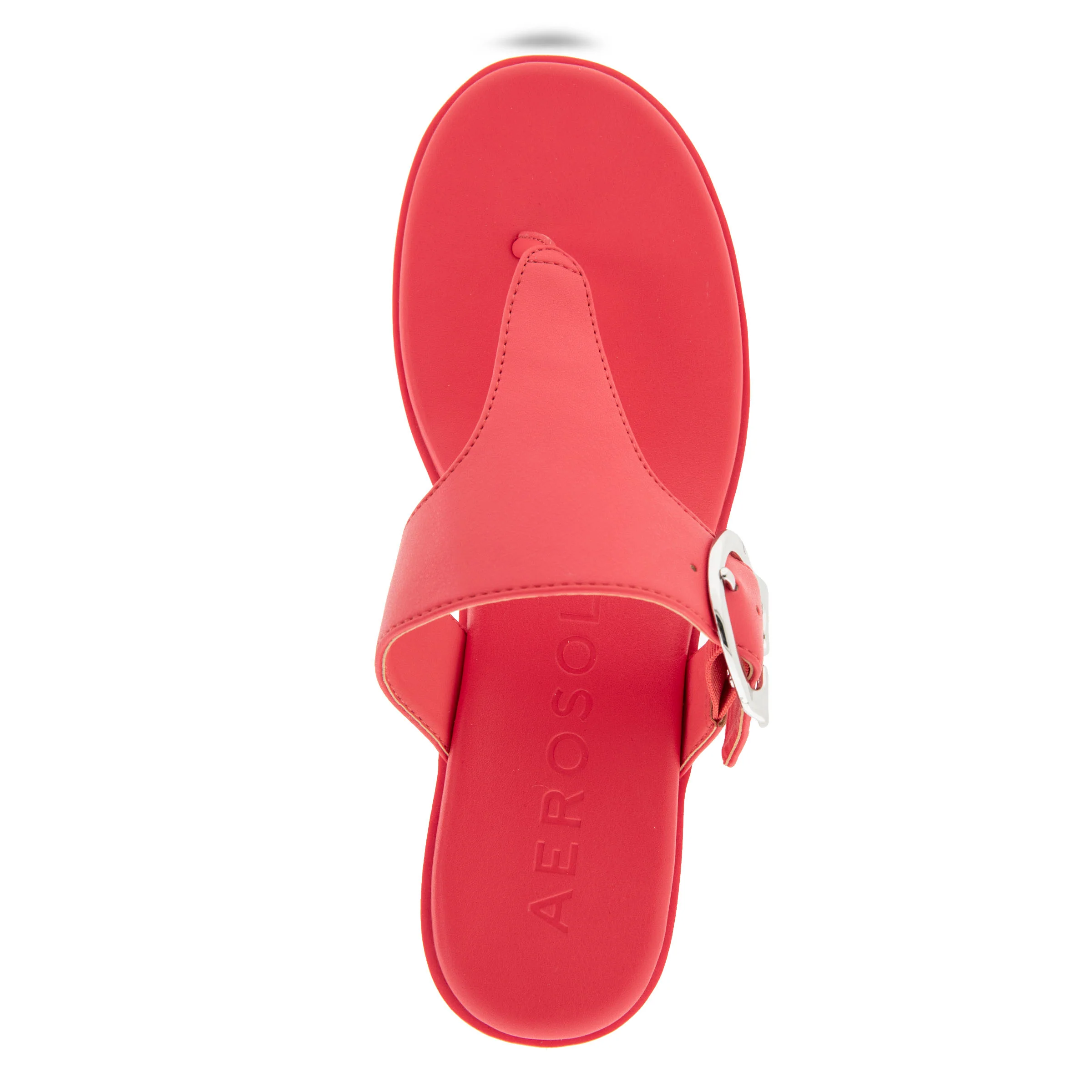 Izola Sandal Wedge | Coral Faux Leather - Image 3