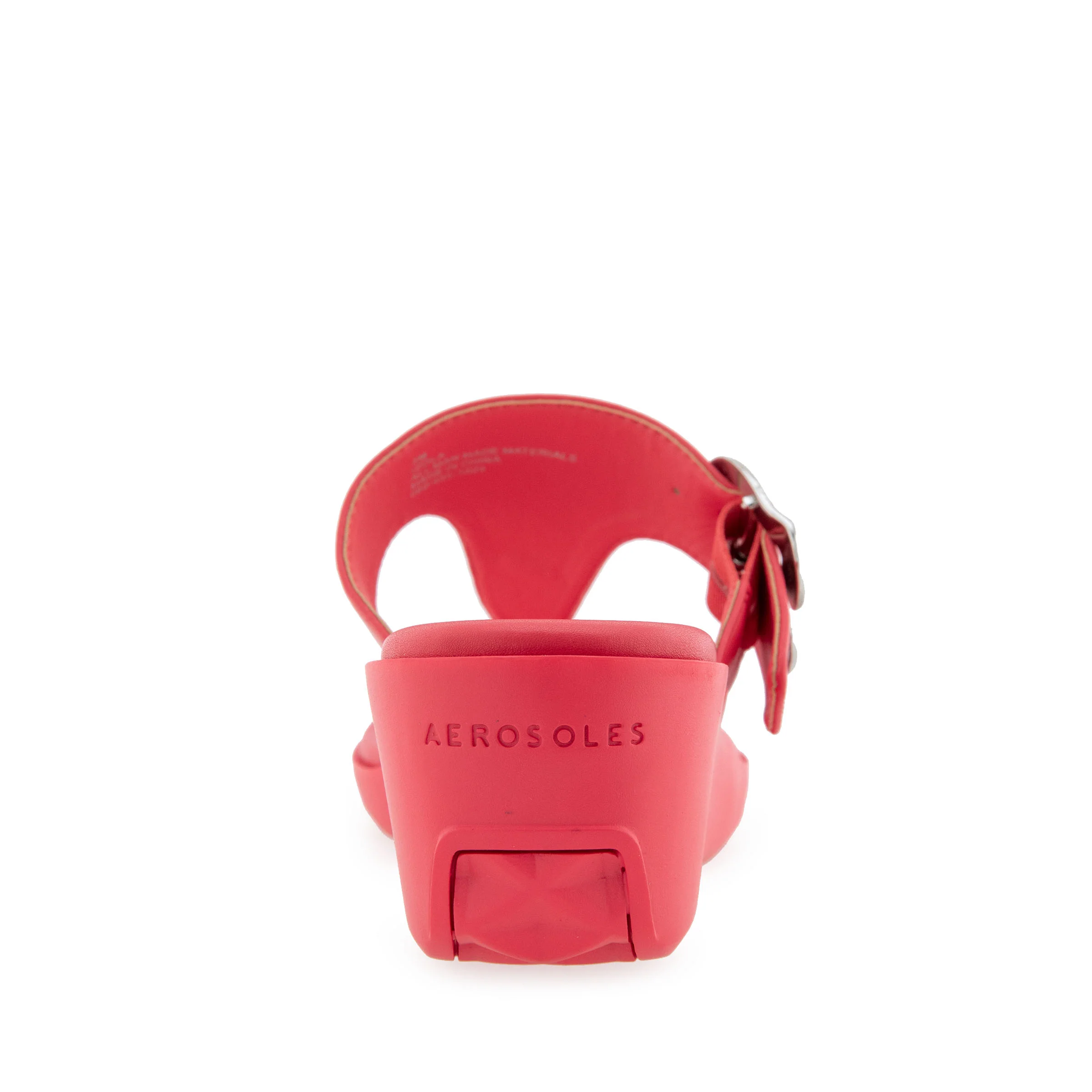 Izola Sandal Wedge | Coral Faux Leather - Image 4