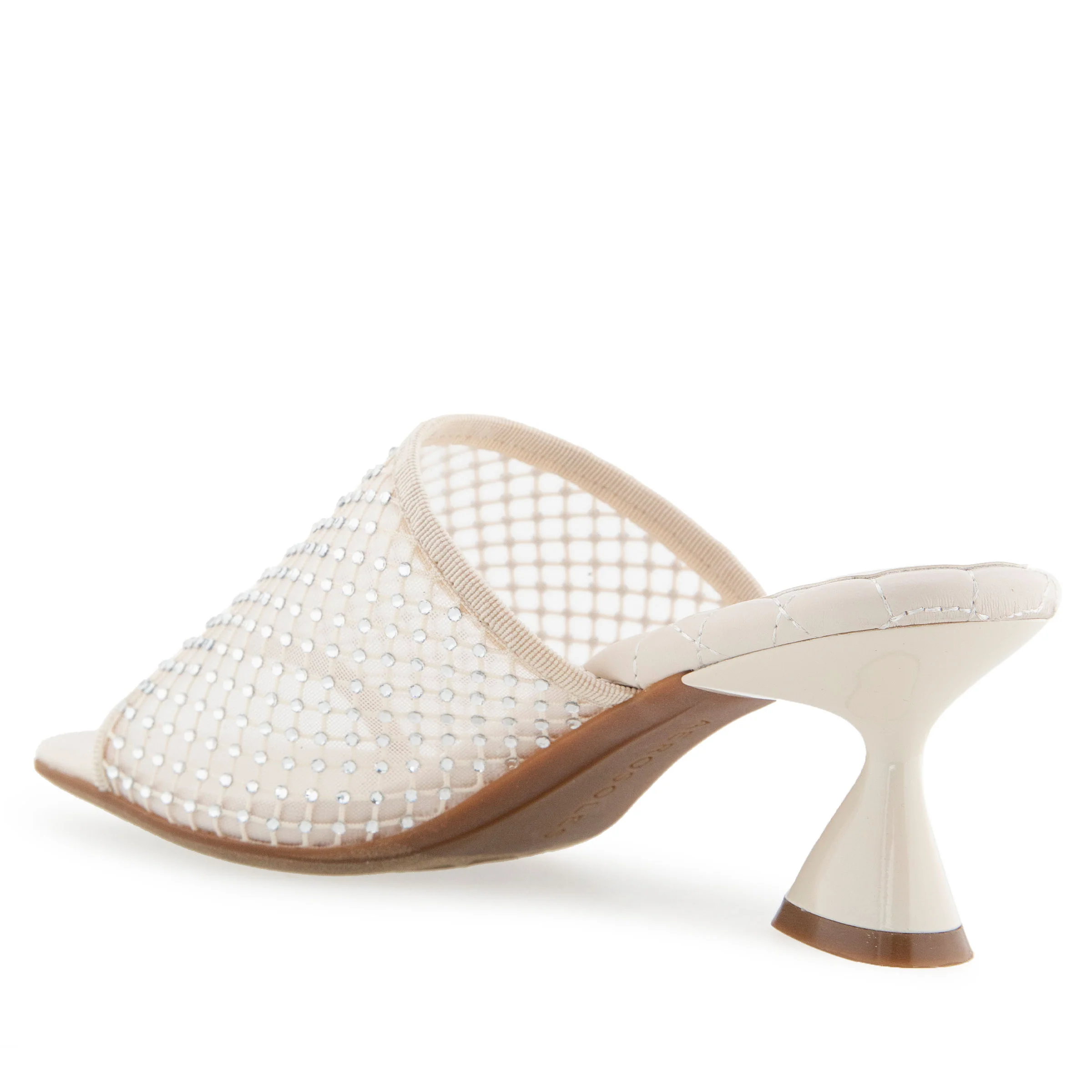 Jamila Sandal Dress Sculpted | Crystal/Eggnog Mesh Fabric - Image 2