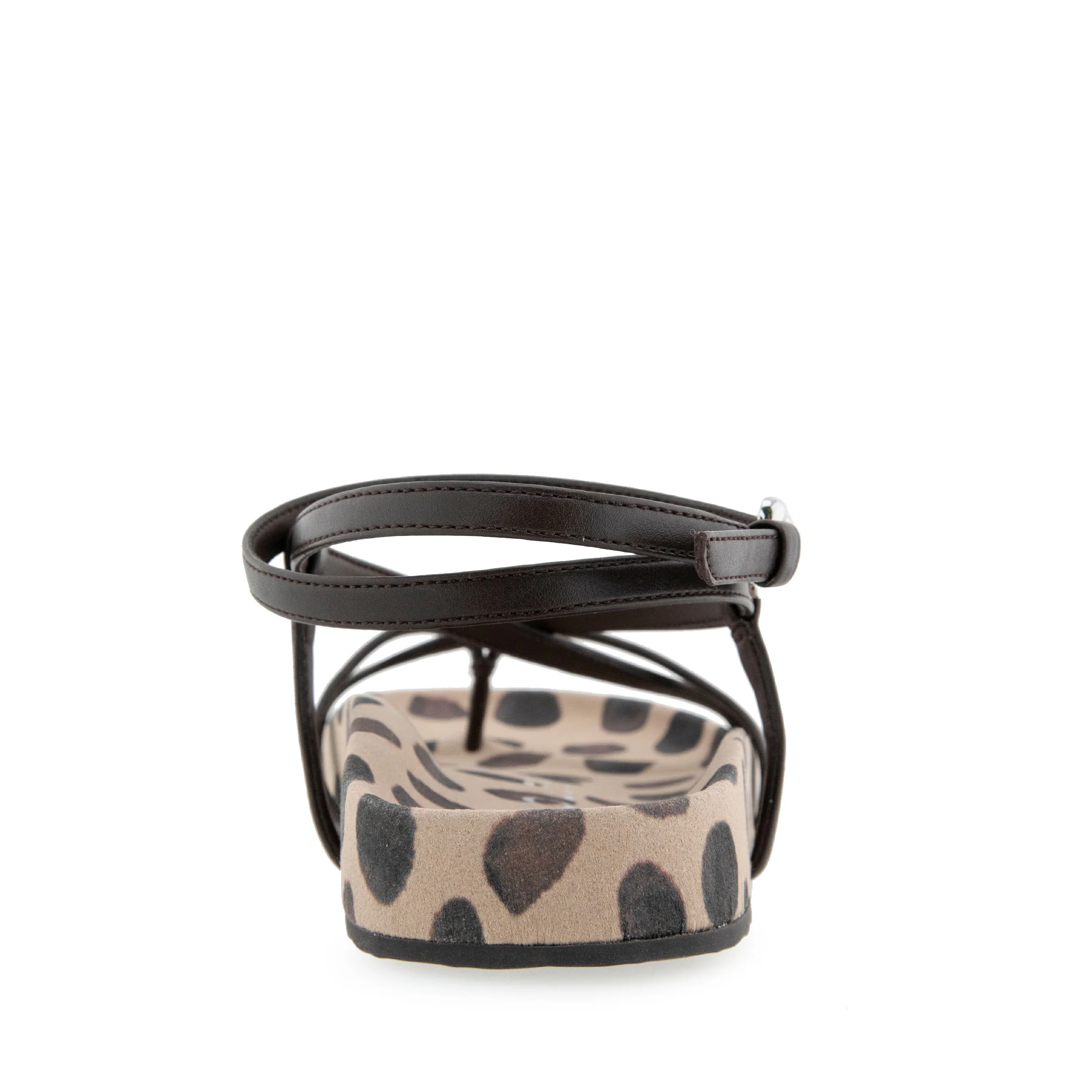 Leera Sandal Footbed | Java Spotted Print Faux Leather - Image 4