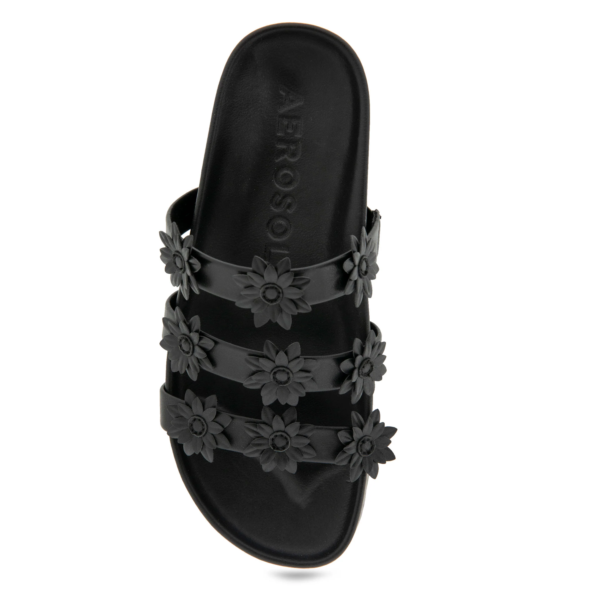 Leflor Sandal Footbed | Black Faux Leather - Image 3