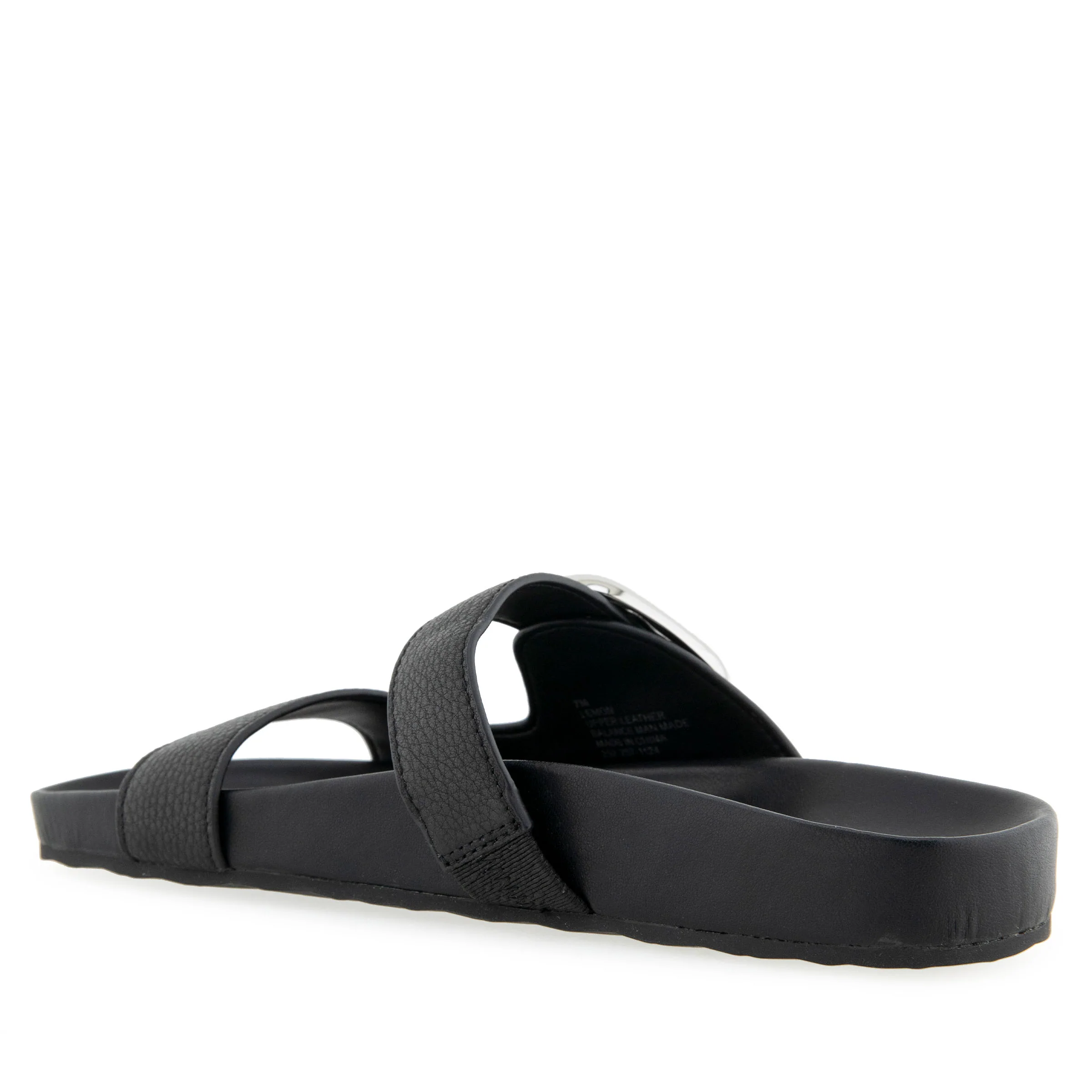 Lemon Sandal Footbed | Black Pebbled Leather - Image 2