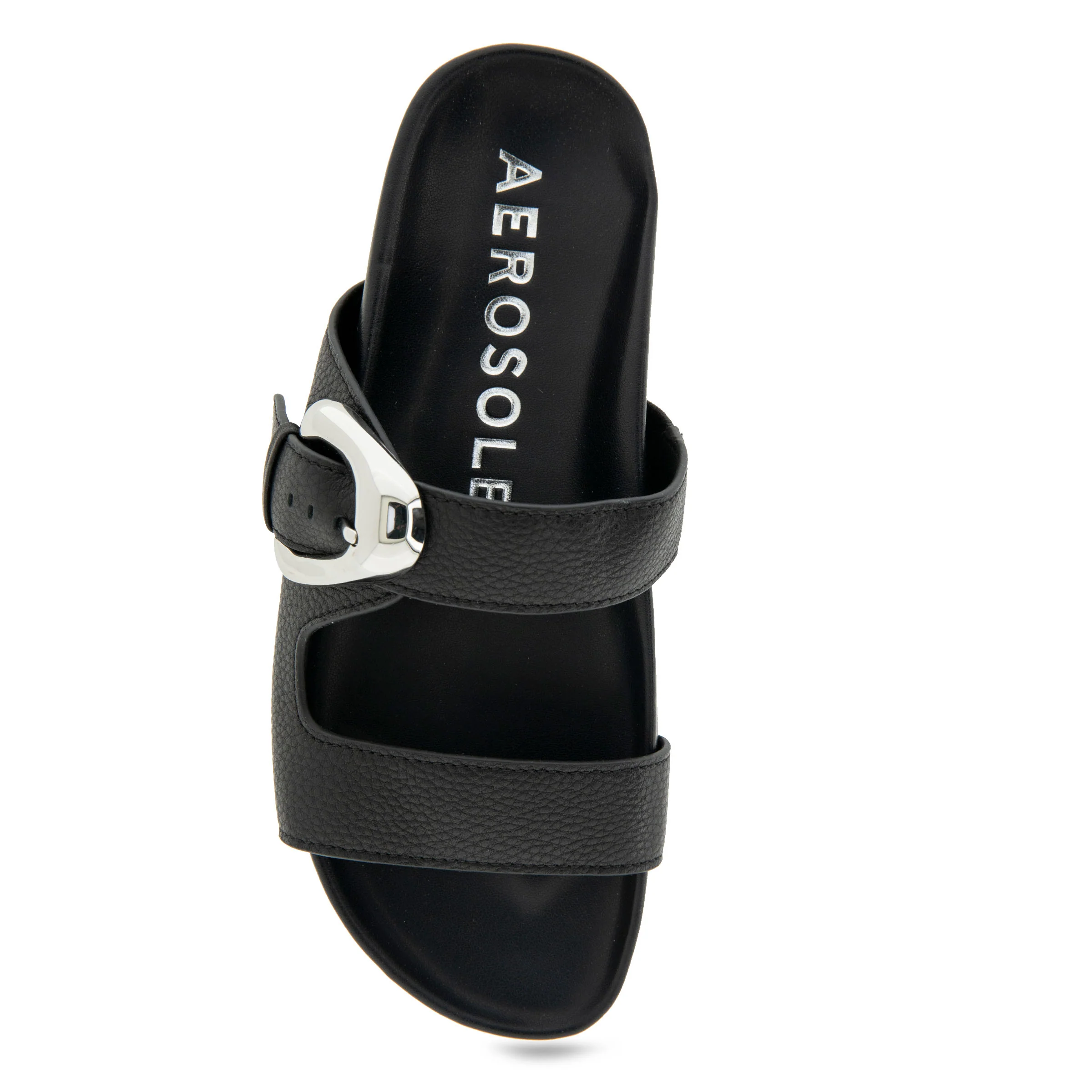 Lemon Sandal Footbed | Black Pebbled Leather - Image 3