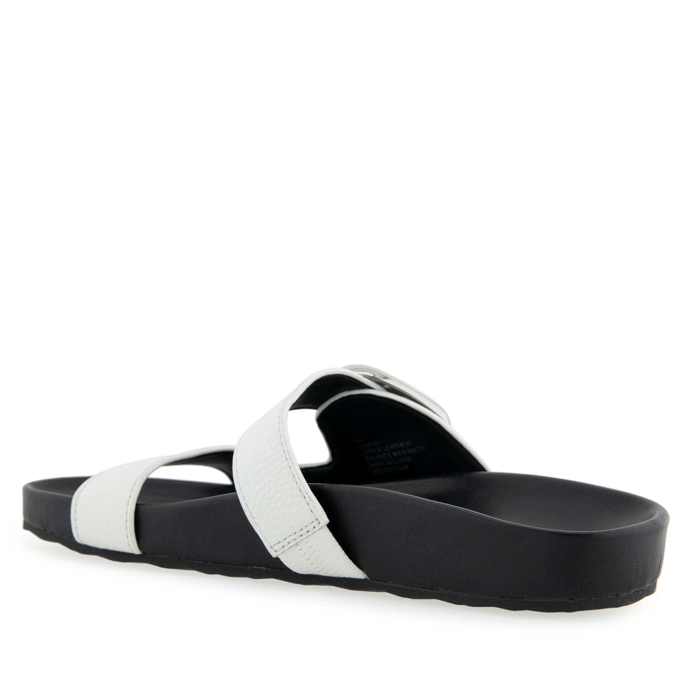 Lemon Sandal Footbed | Bright White Pebbled Leather - Image 2