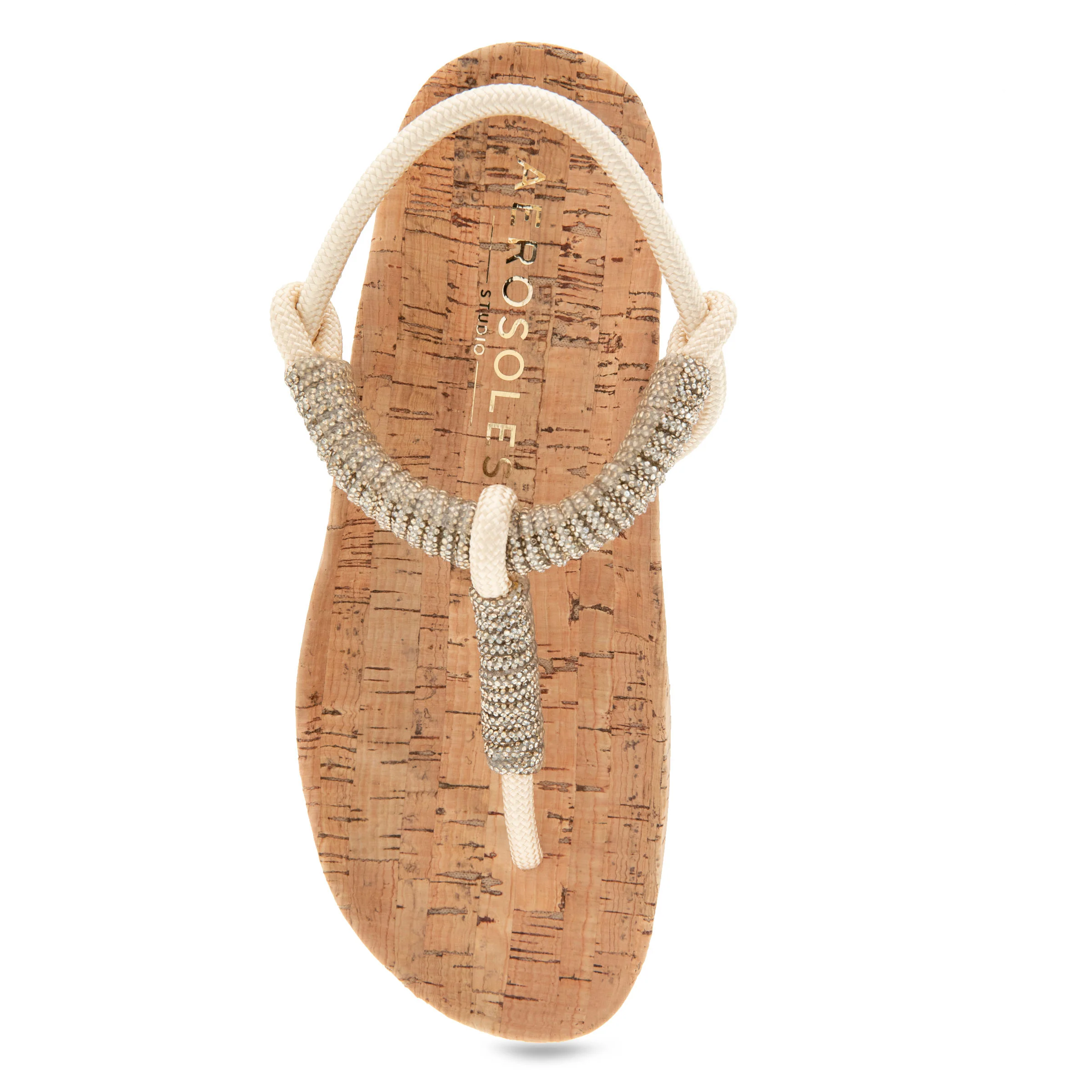 Leve Sandal Footbed | Crystal/Champagne - Image 3