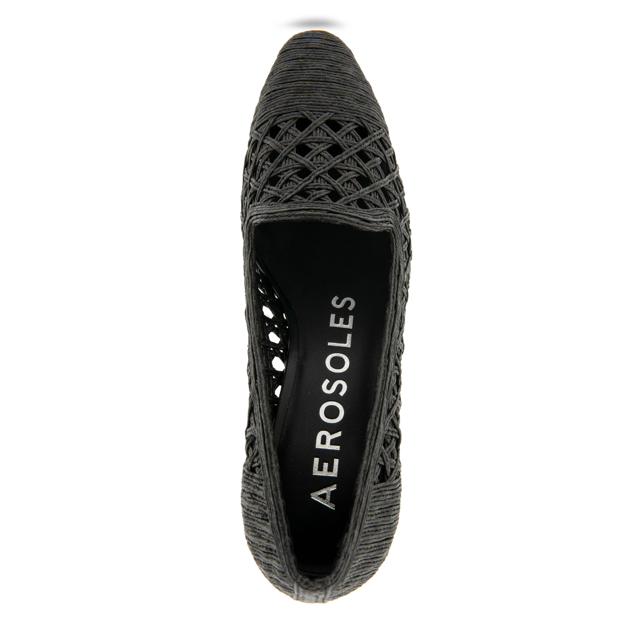 Melo Dress Pump | Black Embroidered Raffia - Image 3