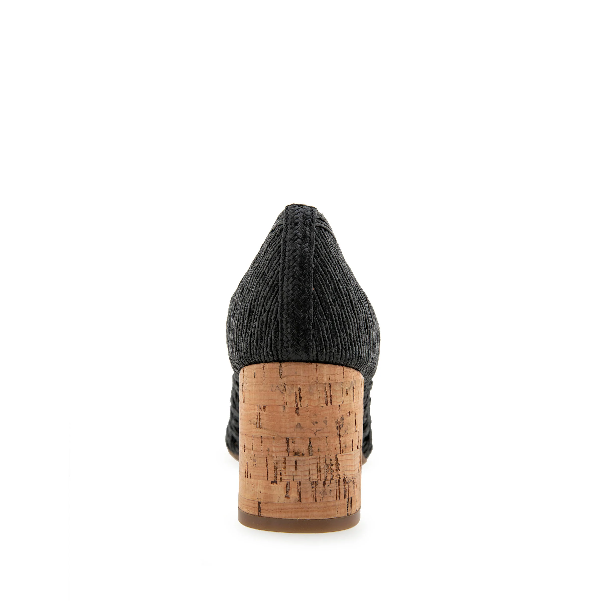 Melo Dress Pump | Black Embroidered Raffia - Image 4