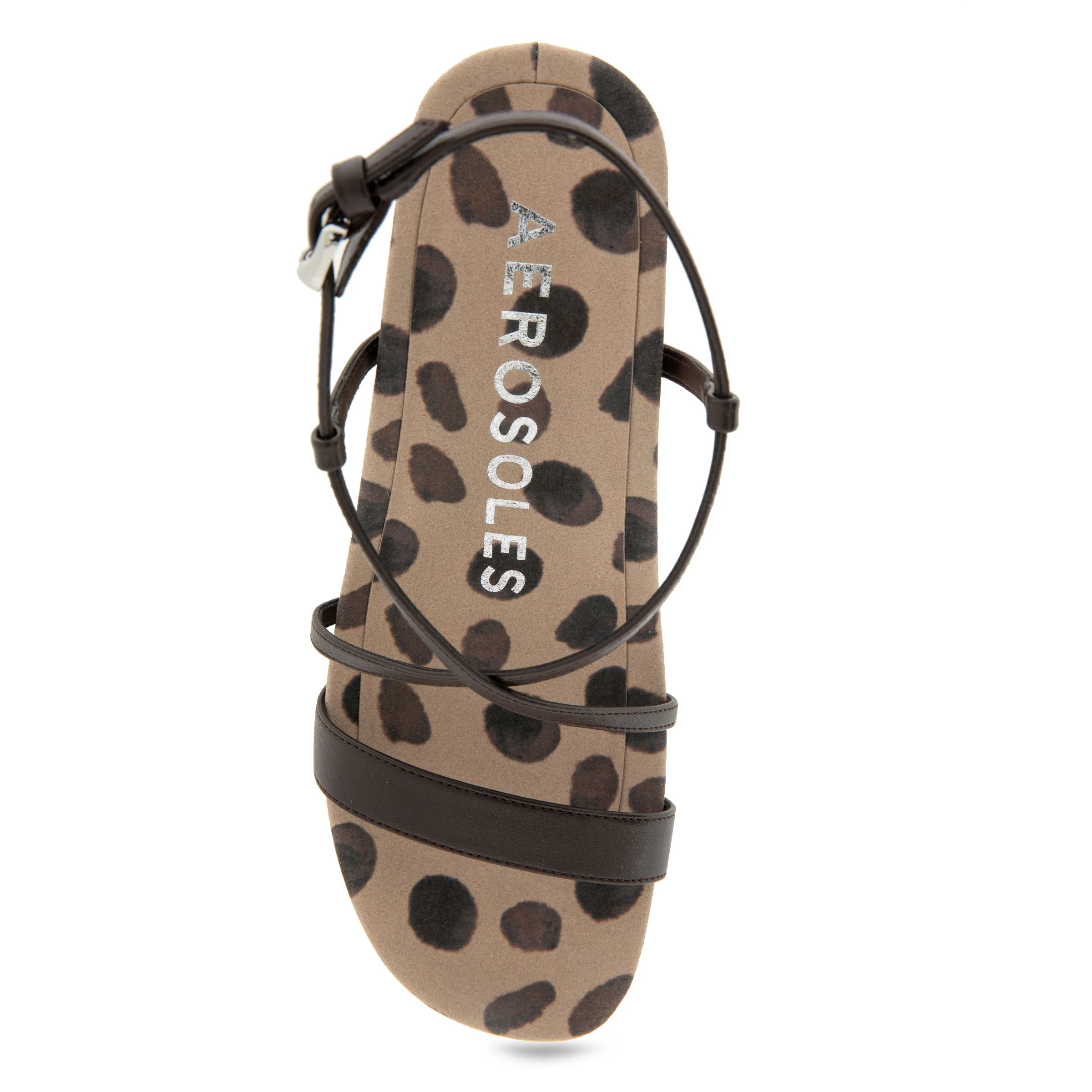 Miles Sandal Dress Platform | Java Spotted Print Faux Leather - Image 3