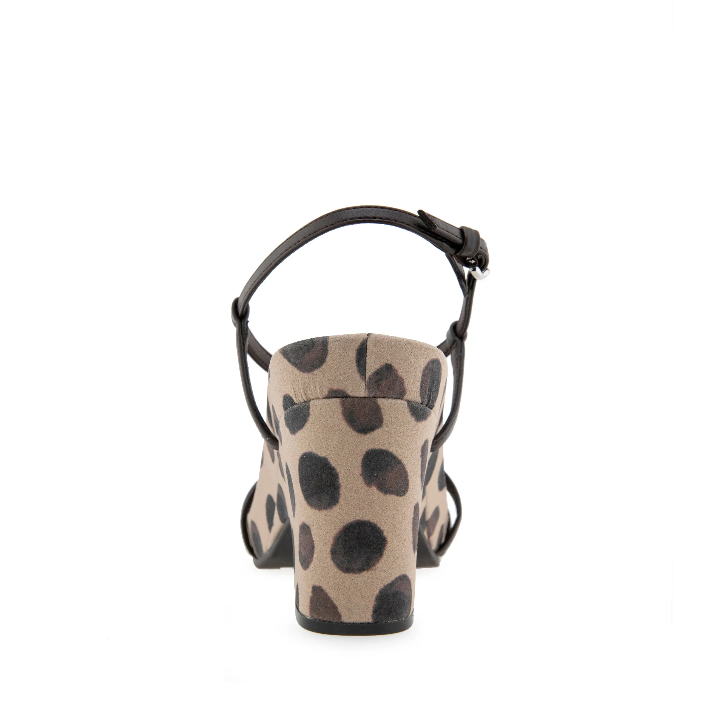 Miles Sandal Dress Platform | Java Spotted Print Faux Leather - Image 4
