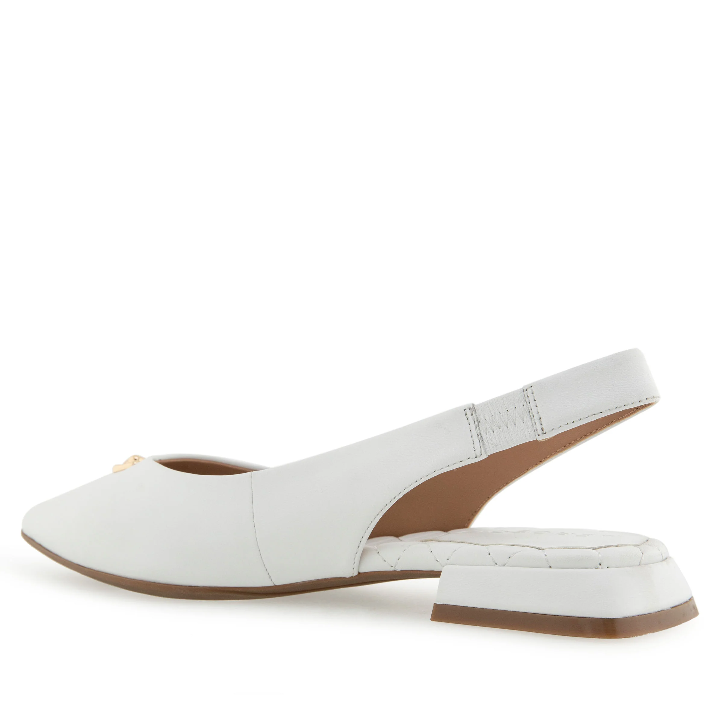 Nayana Dress Flat | Bright White Leather - Image 2