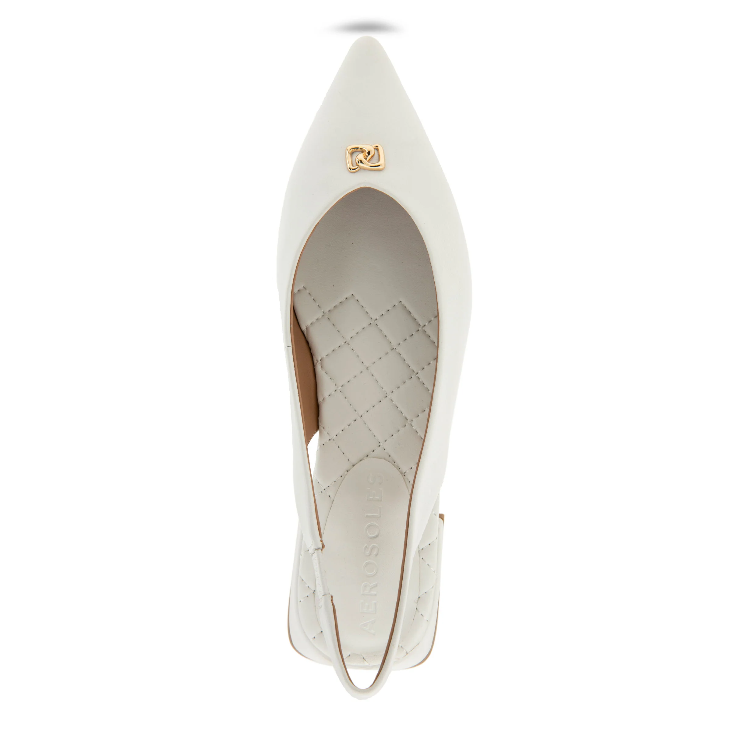 Nayana Dress Flat | Bright White Leather - Image 3