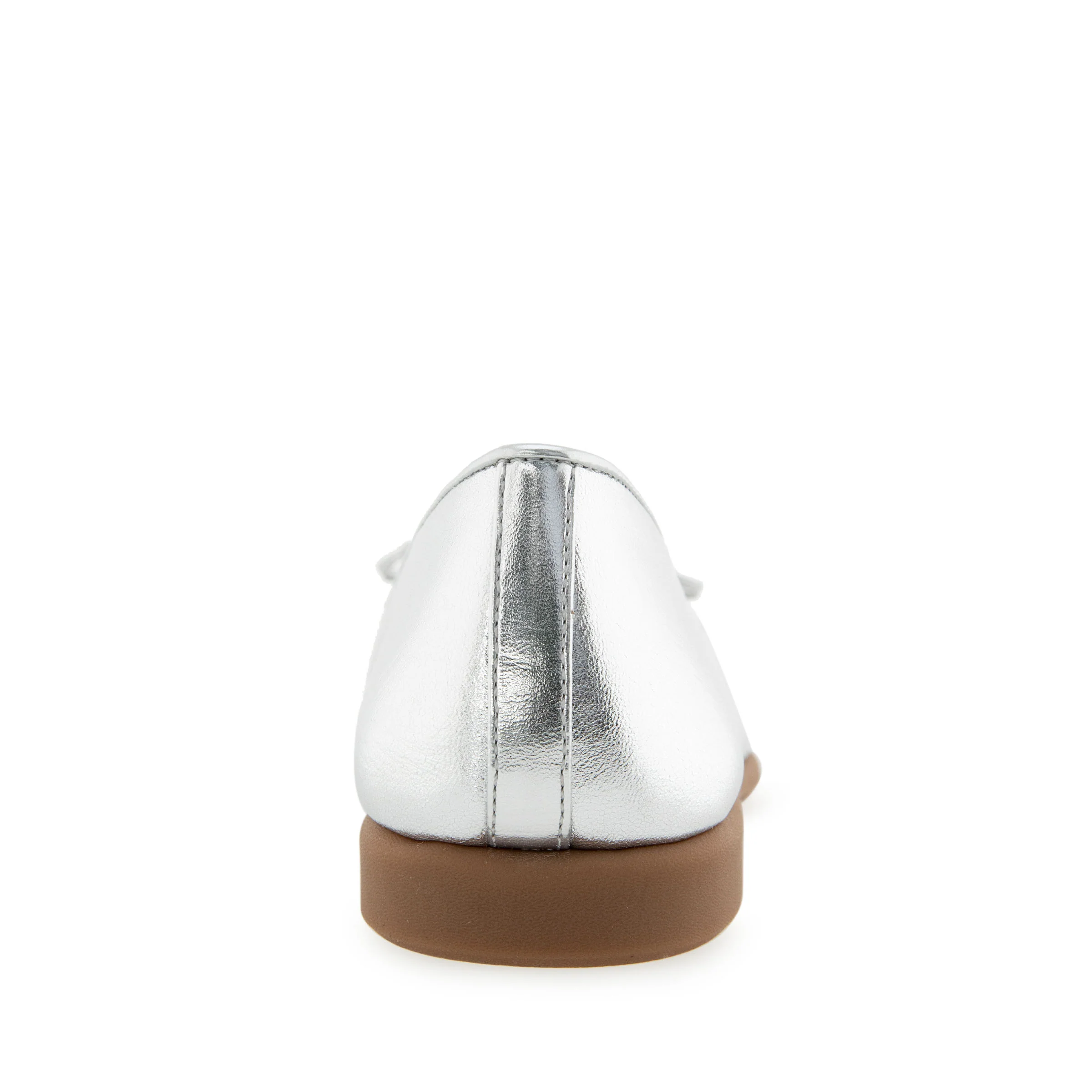 Novia Dress Flat | Silver Metallic Leather - Image 4