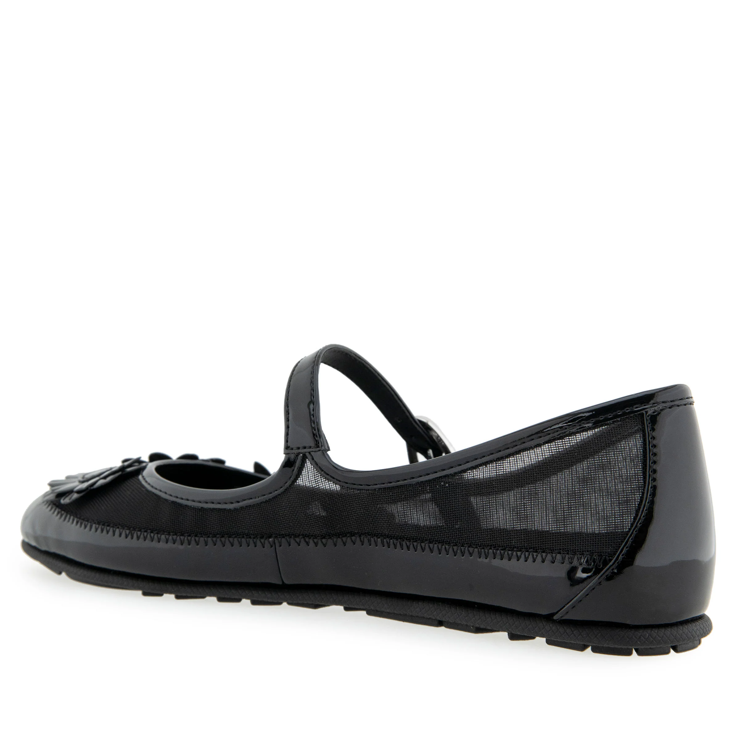 Petal Dress Flat | Black Mesh Fabric - Image 2