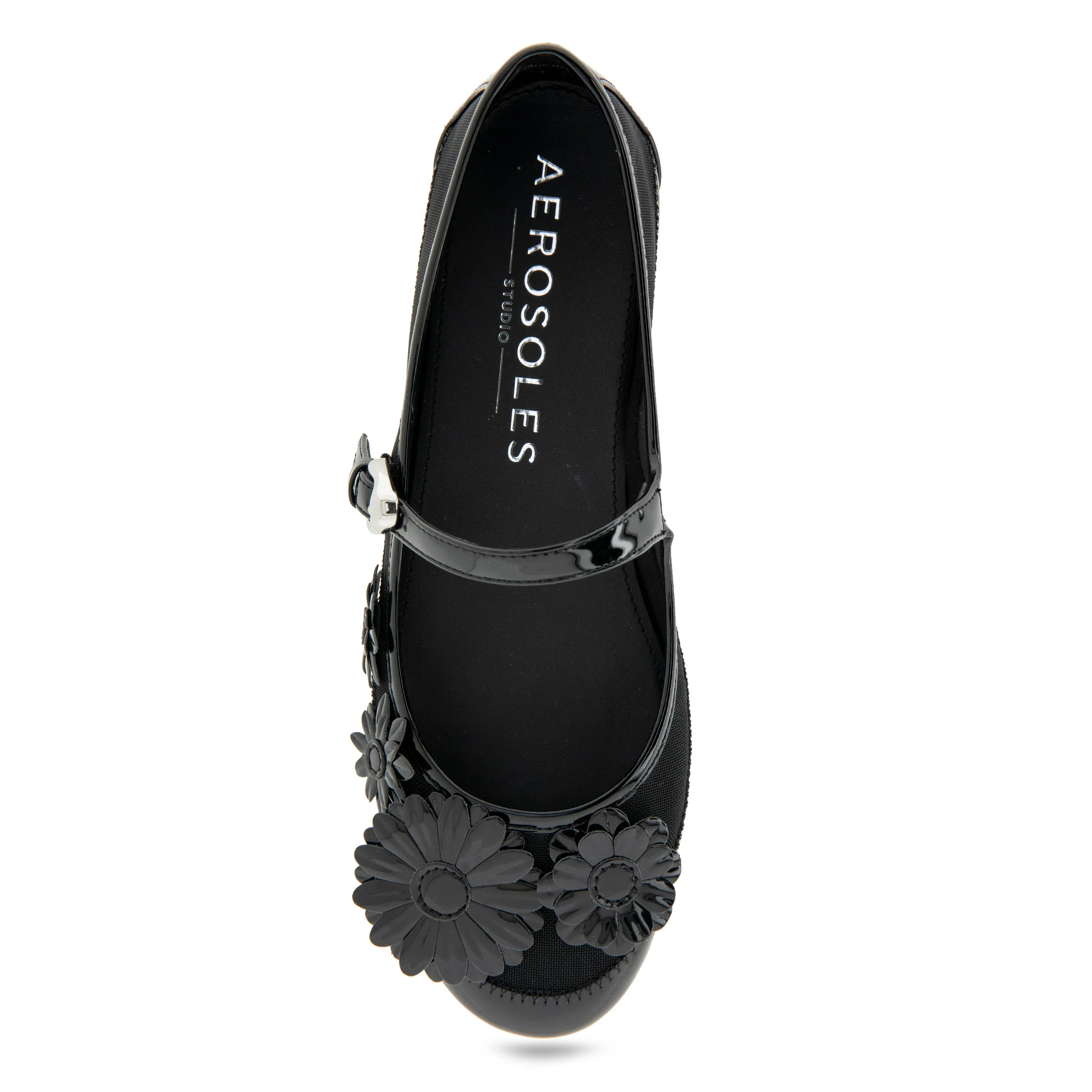 Petal Dress Flat | Black Mesh Fabric - Image 3