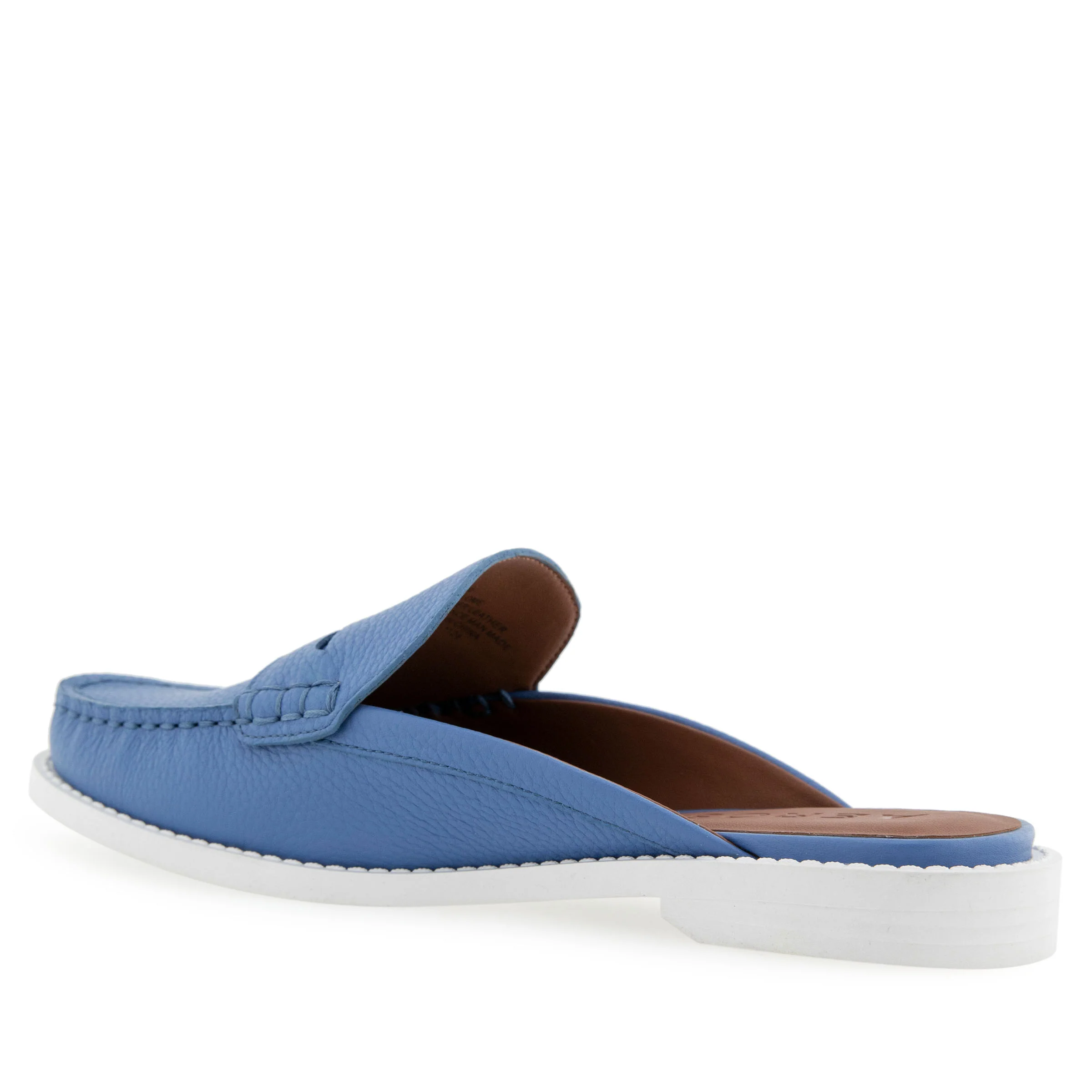 Salome Tailored Mule | Blue Jean Pebbled Leather - Image 2