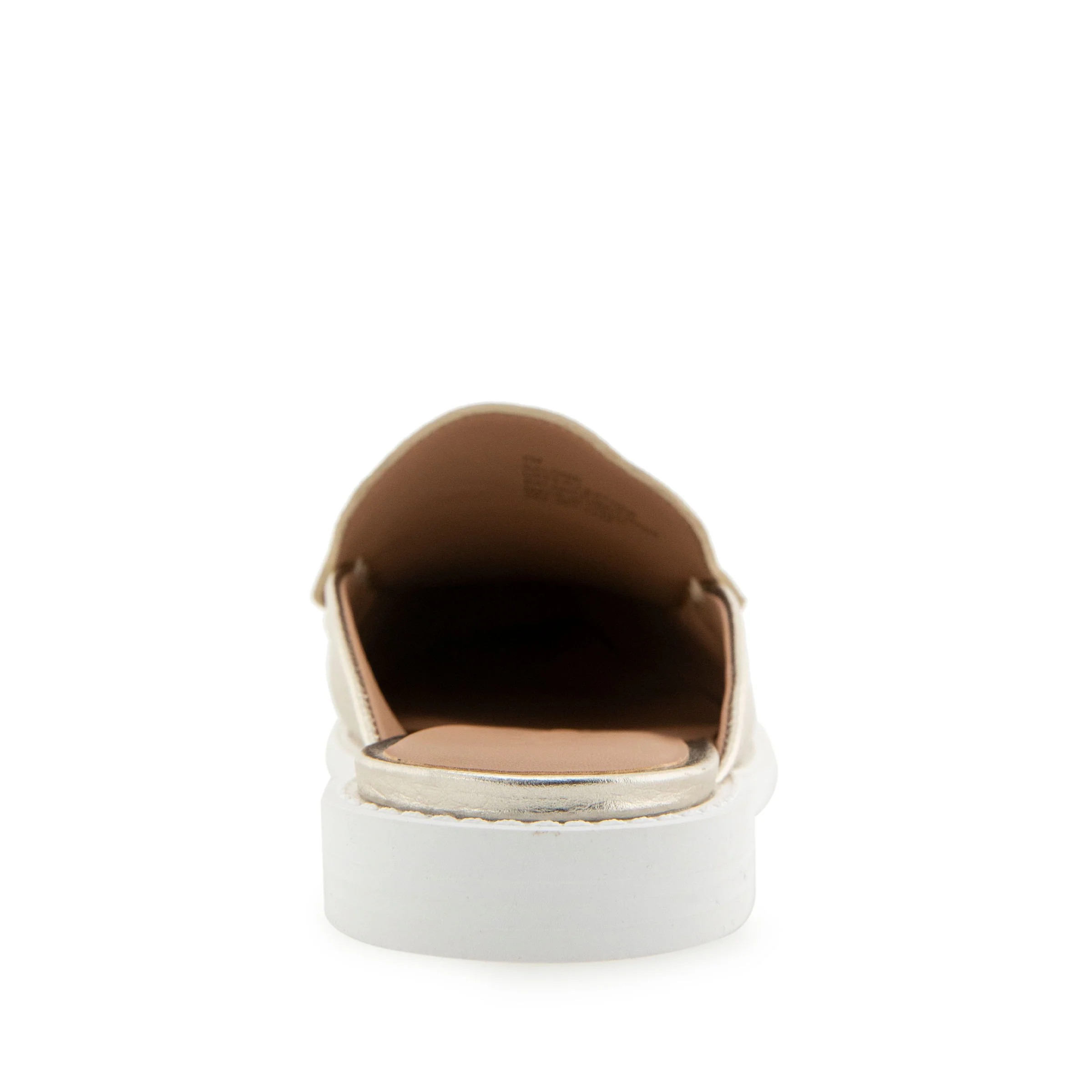 Salome Tailored Mule | Gold Metallic Pebbled Leather - Image 4