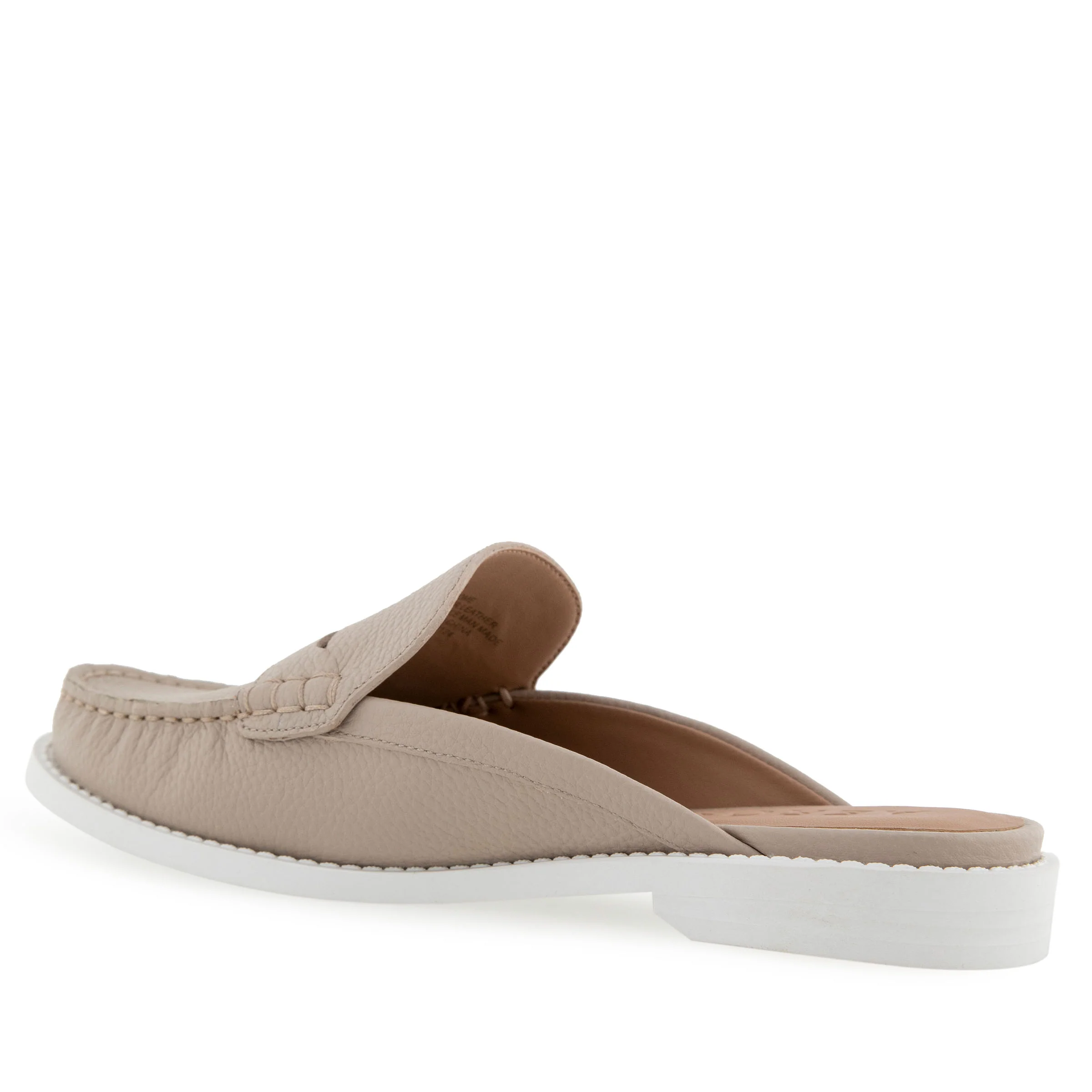 Salome Tailored Mule | Stone Pebbled Leather - Image 2