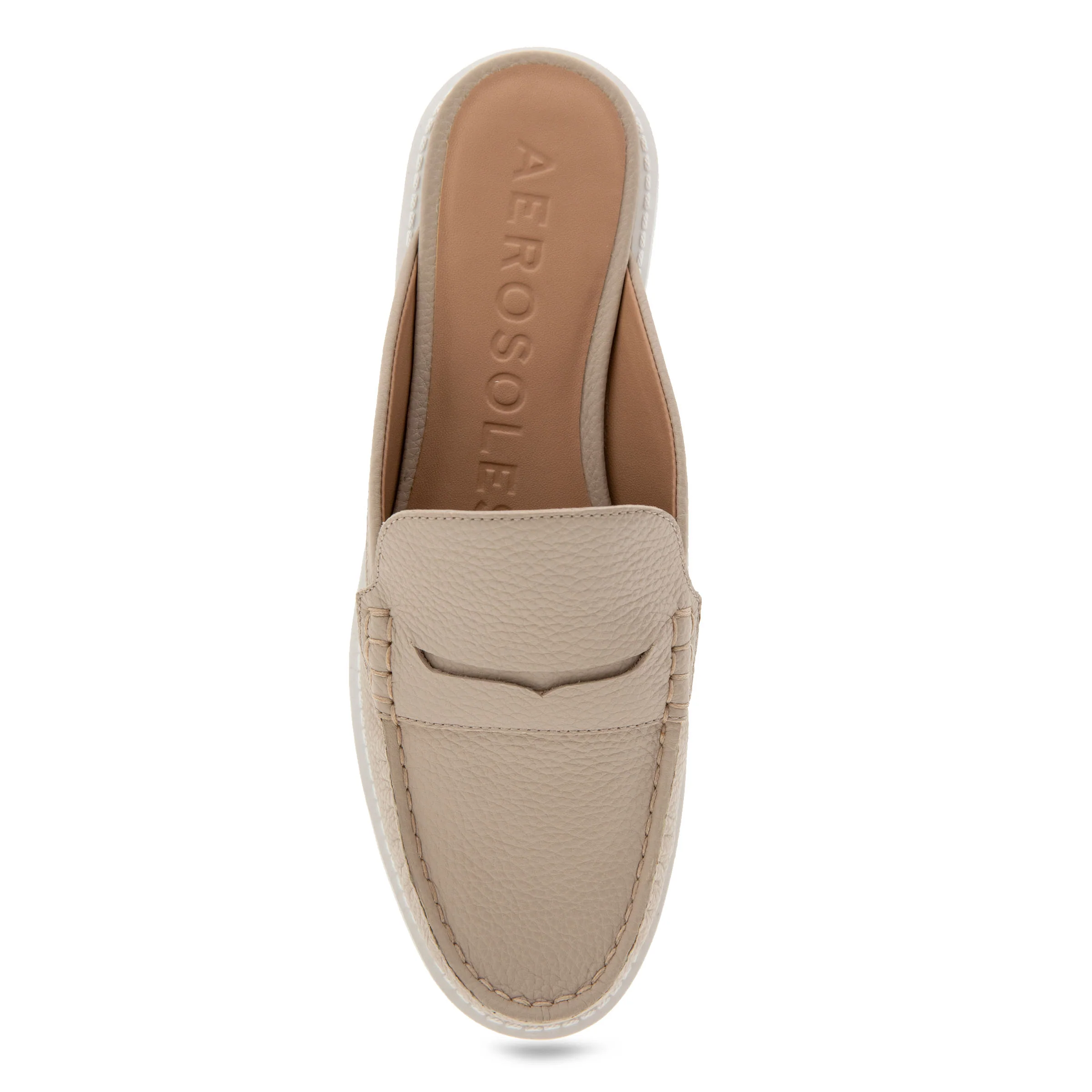 Salome Tailored Mule | Stone Pebbled Leather - Image 3