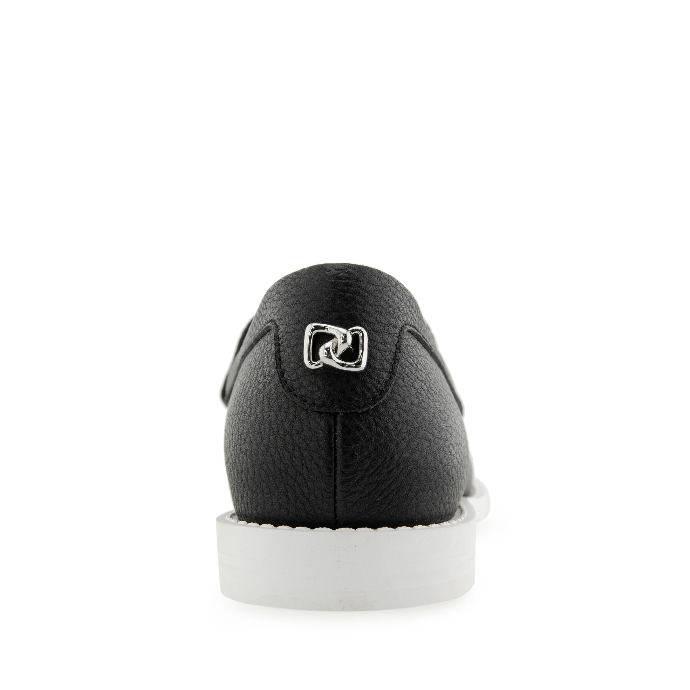 Sienna Tailored Loafer | Black Pebbled Leather - Image 4