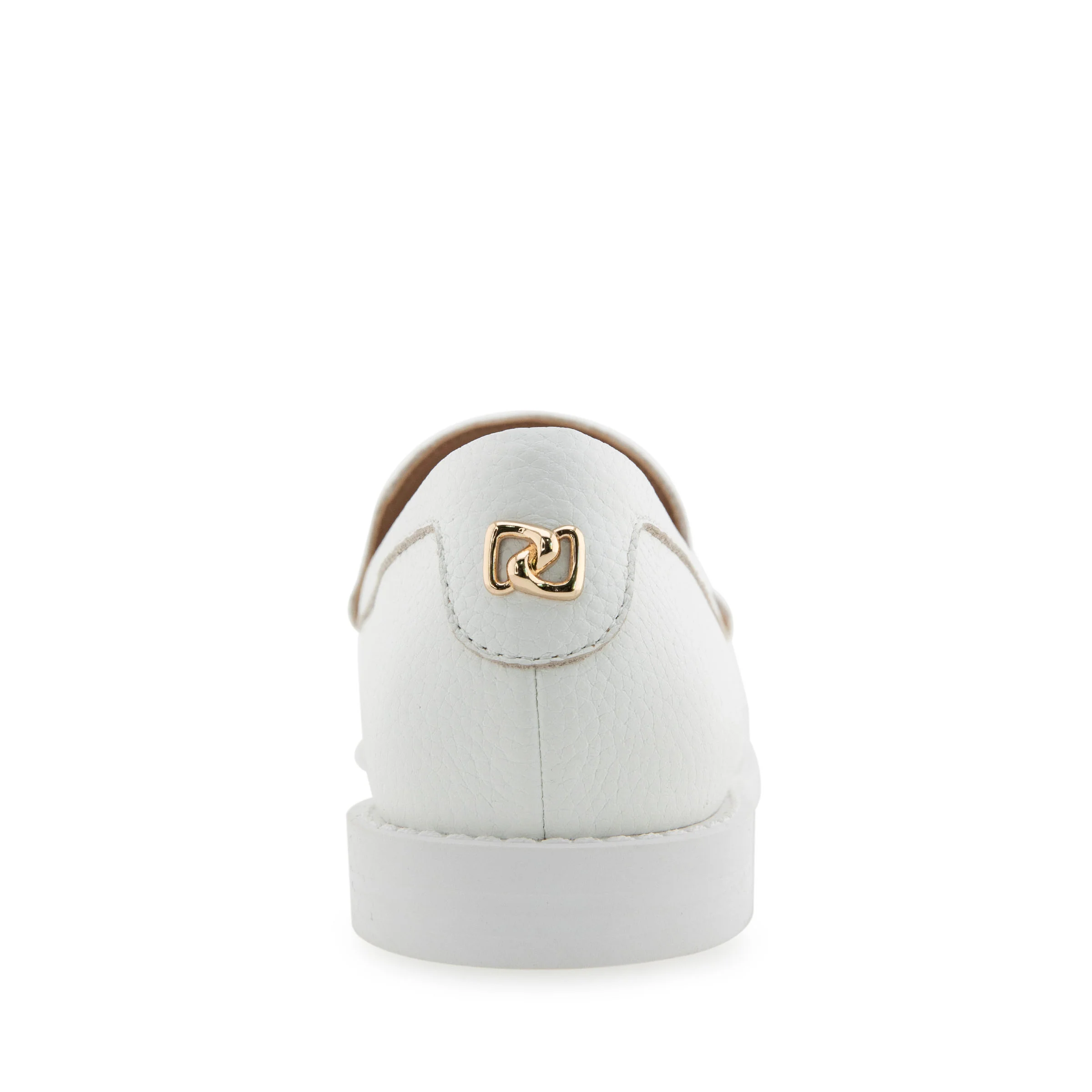 Sienna Tailored Loafer | Bright White Pebbled Leather - Image 4