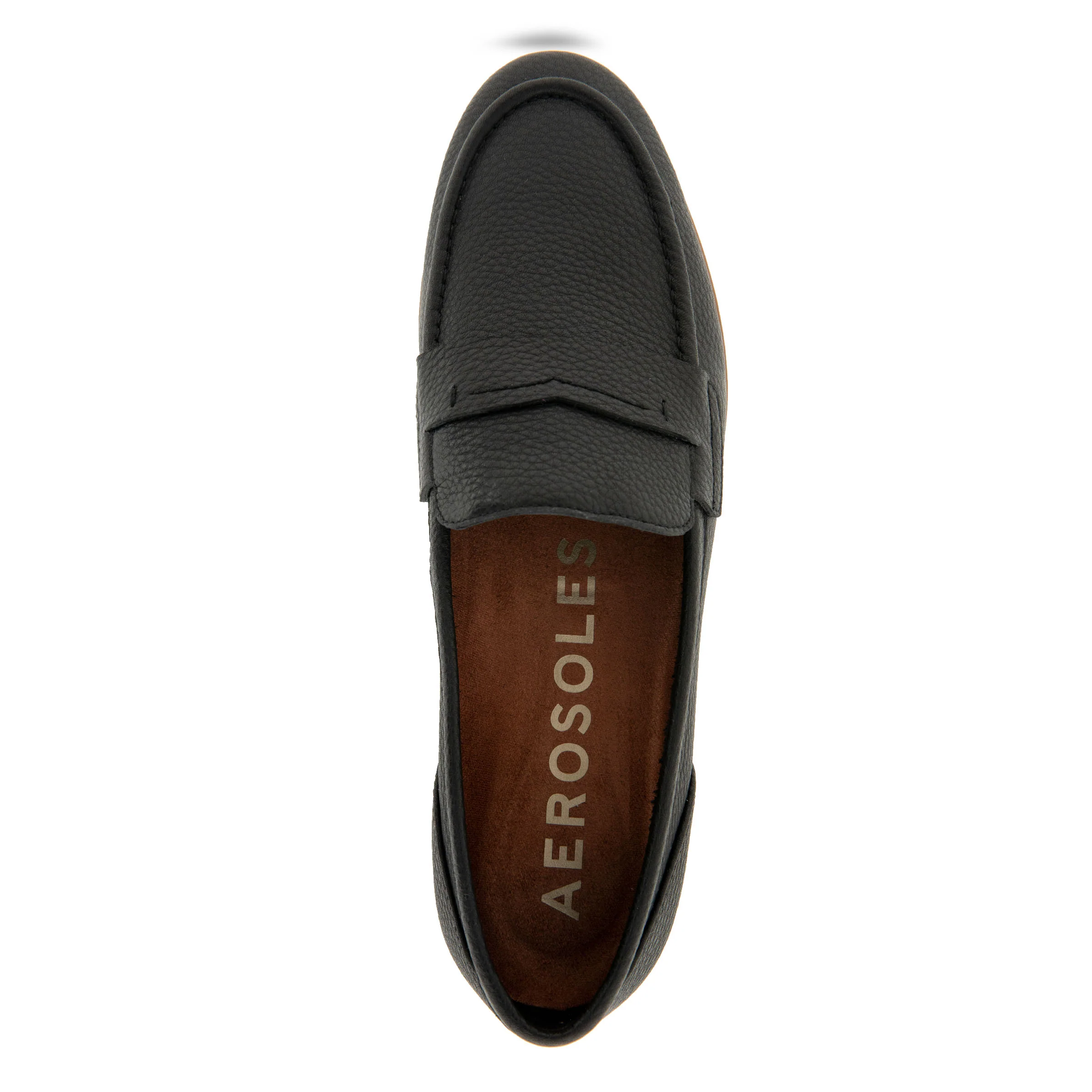 Winona Tailored Loafer | Black Pebbled Leather - Image 3