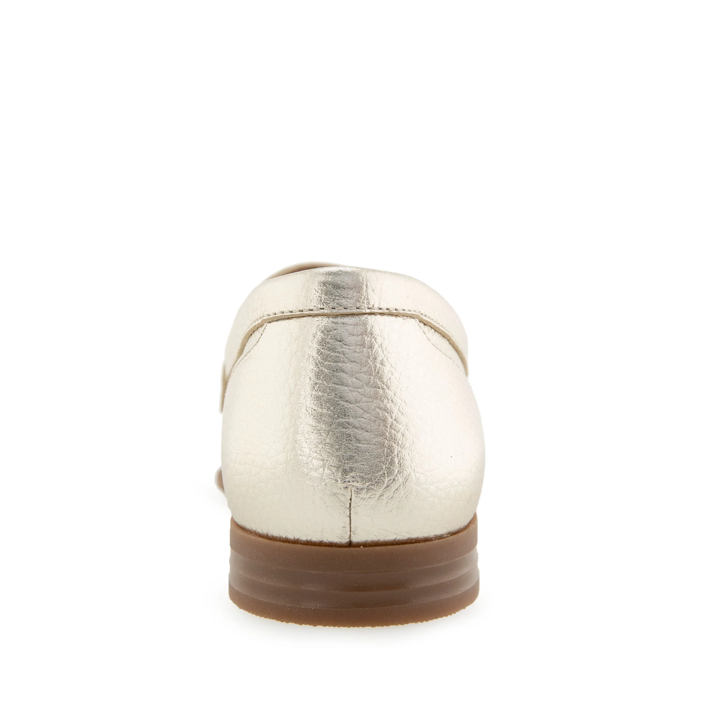 Winona Tailored Loafer | Gold Metallic Pebbled Leather - Image 4