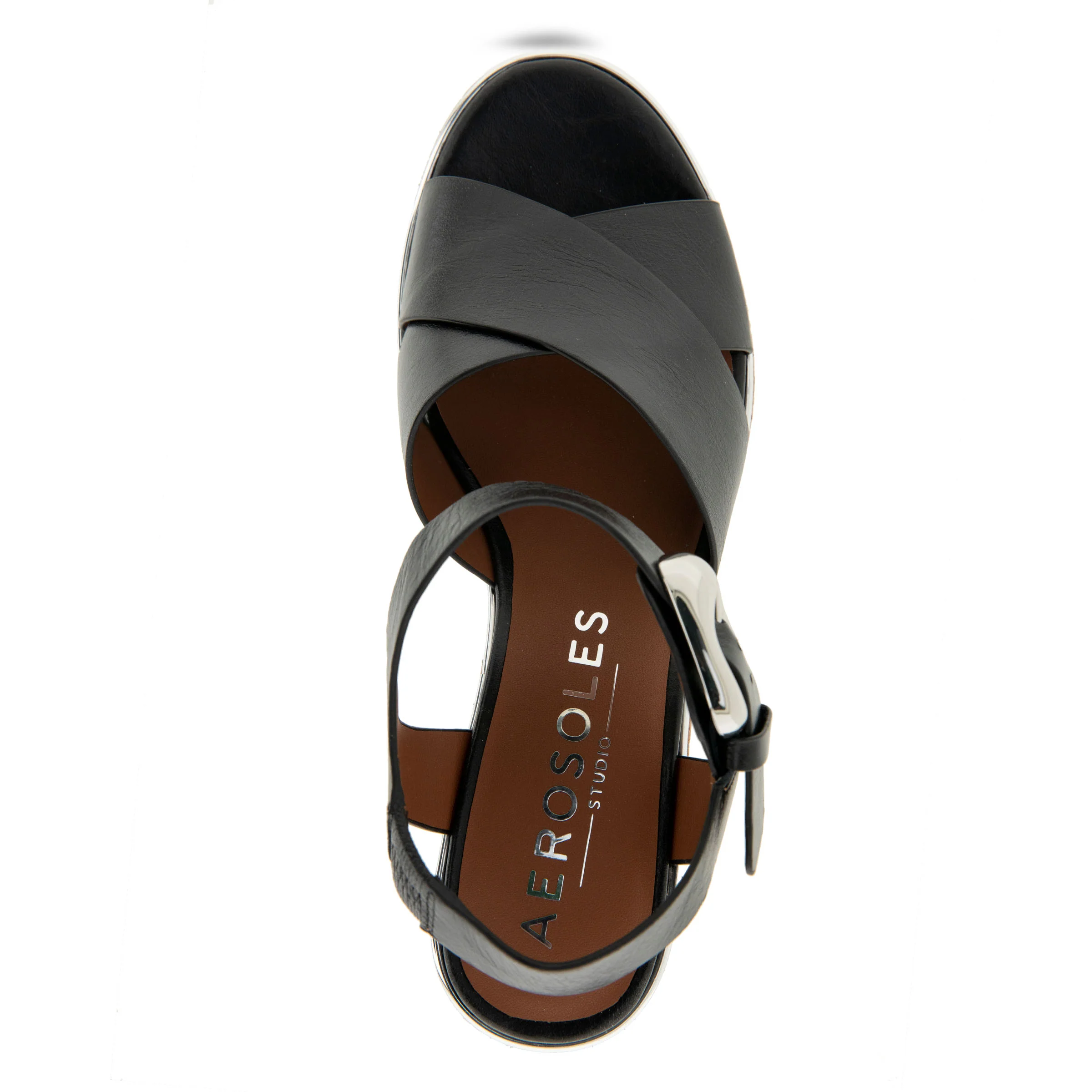 Zephyr Sandal Dress Platform | Black Burnished Leather - Image 3