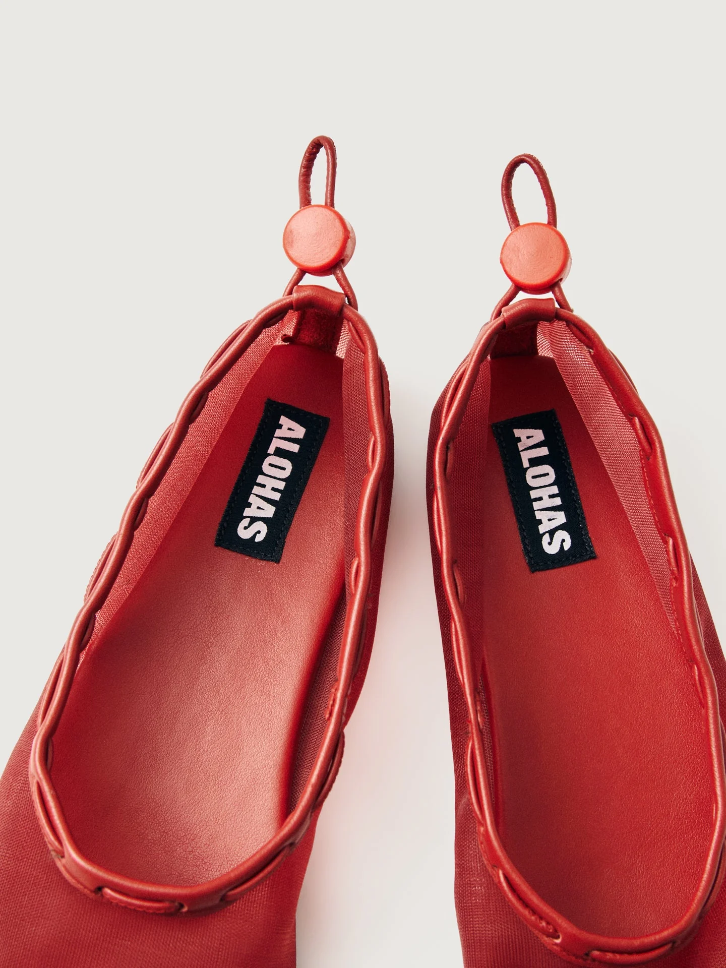 Alohas | Gill Mesh Ballet | Red Mesh Leather - Image 5