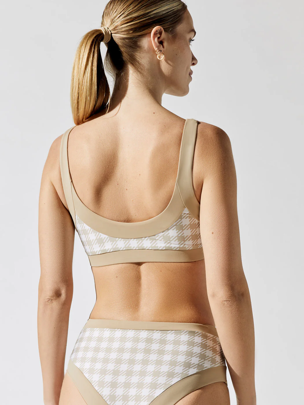 Beach Riot | BEACH RIOT Isle Top | Taupe Houndstooth - Image 4