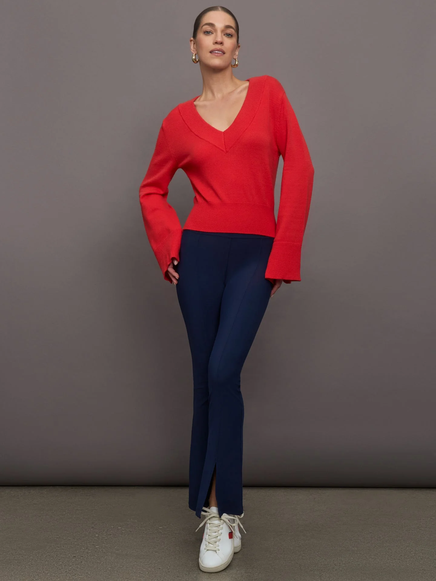 Carbon38 | Bell Sleeve Off Shoulder Sweater | Bittersweet - Image 2