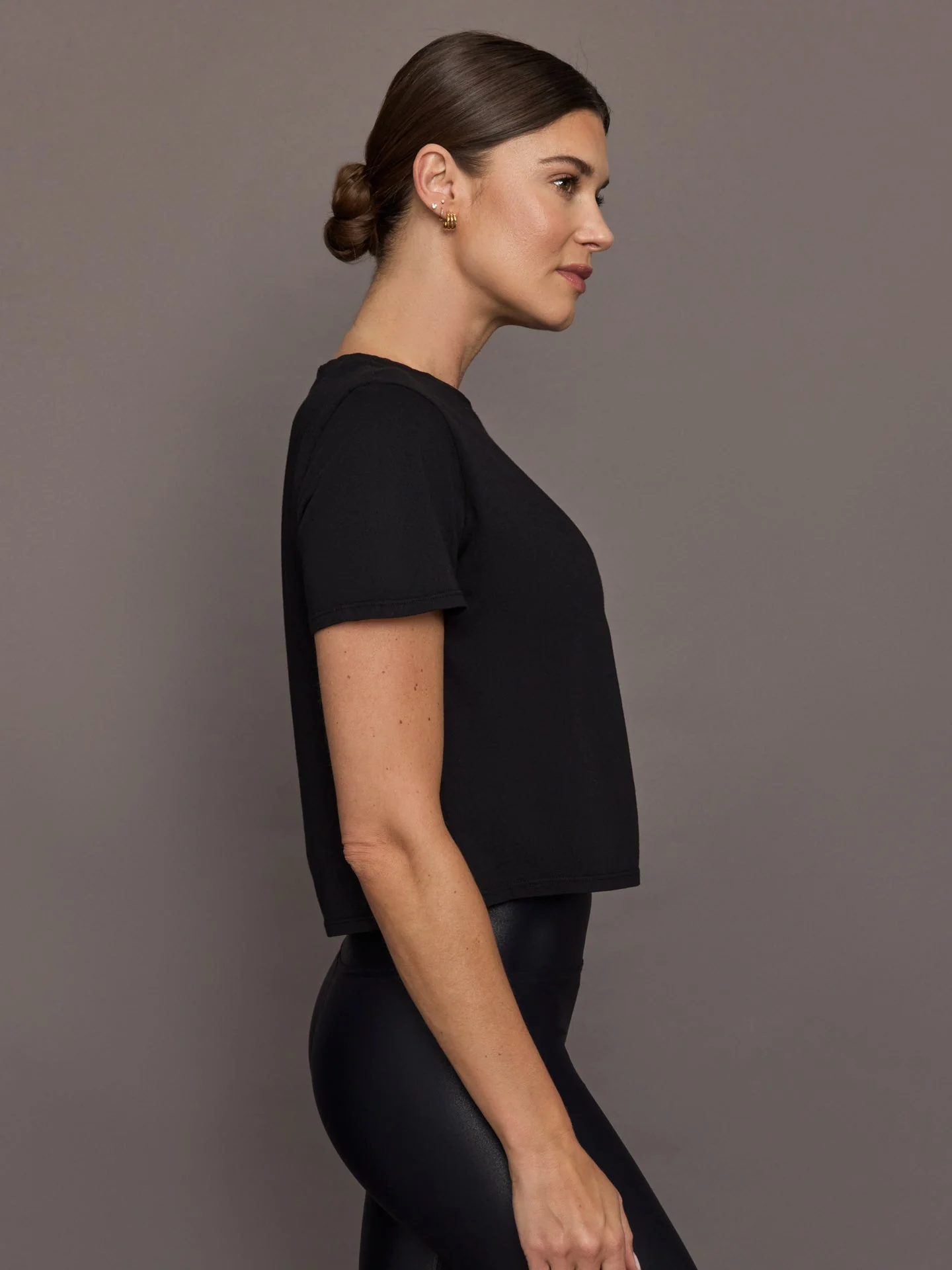 Carbon38 | Boxy Crop Tee | Black - Image 3
