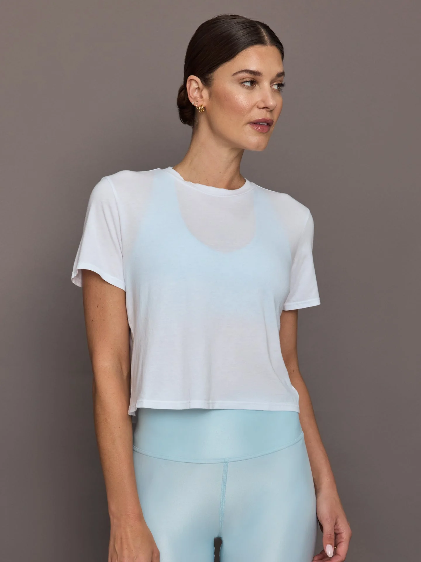 Carbon38 | Boxy Crop Tee | White
