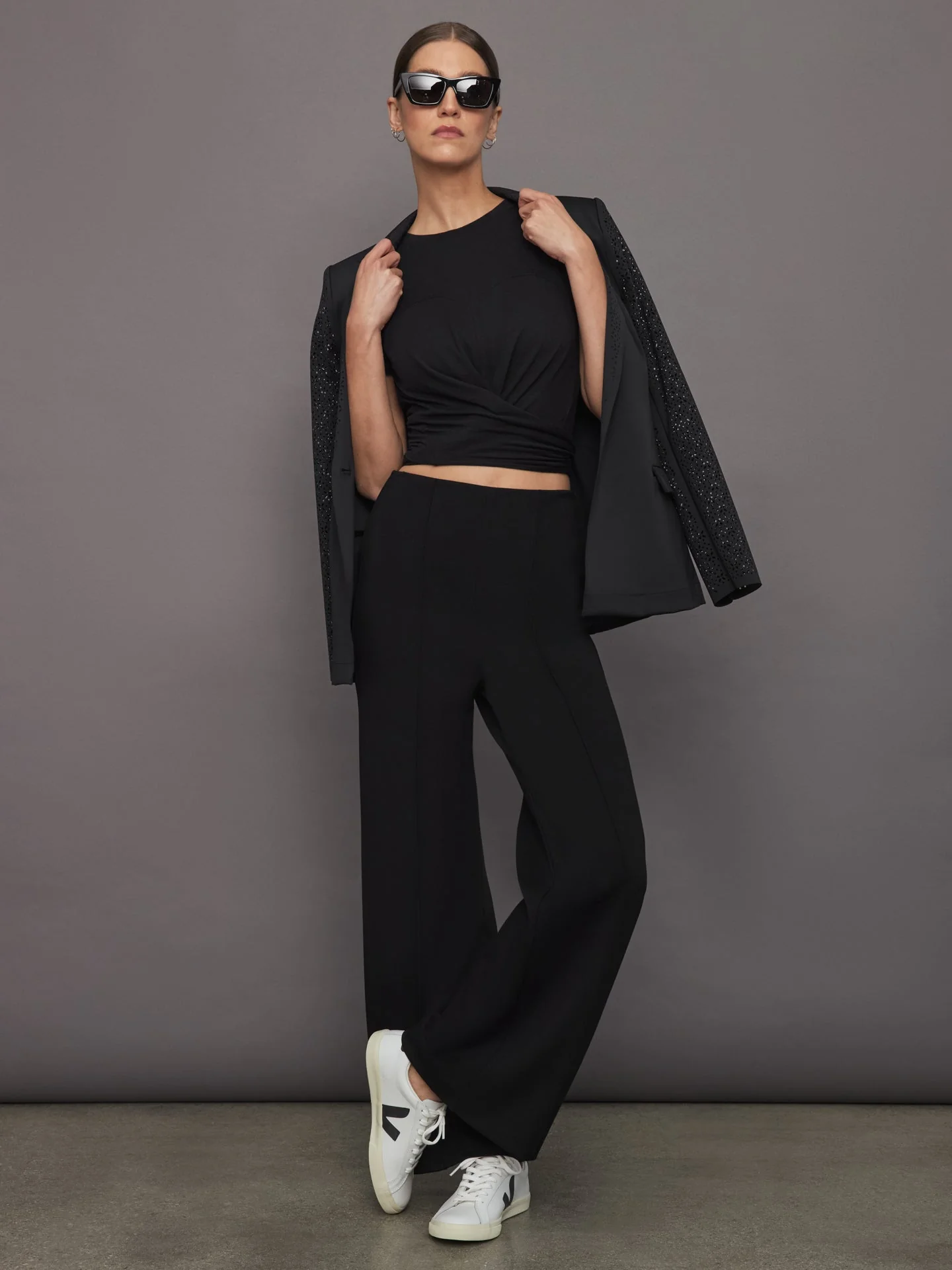 Carbon38 | Cap Sleeve Top | Black - Image 2